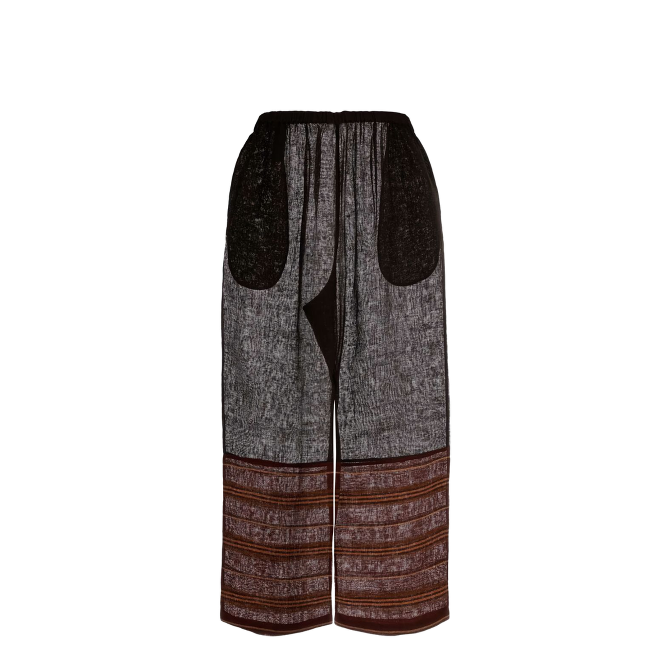 Brown Linen Wide Leg Pant