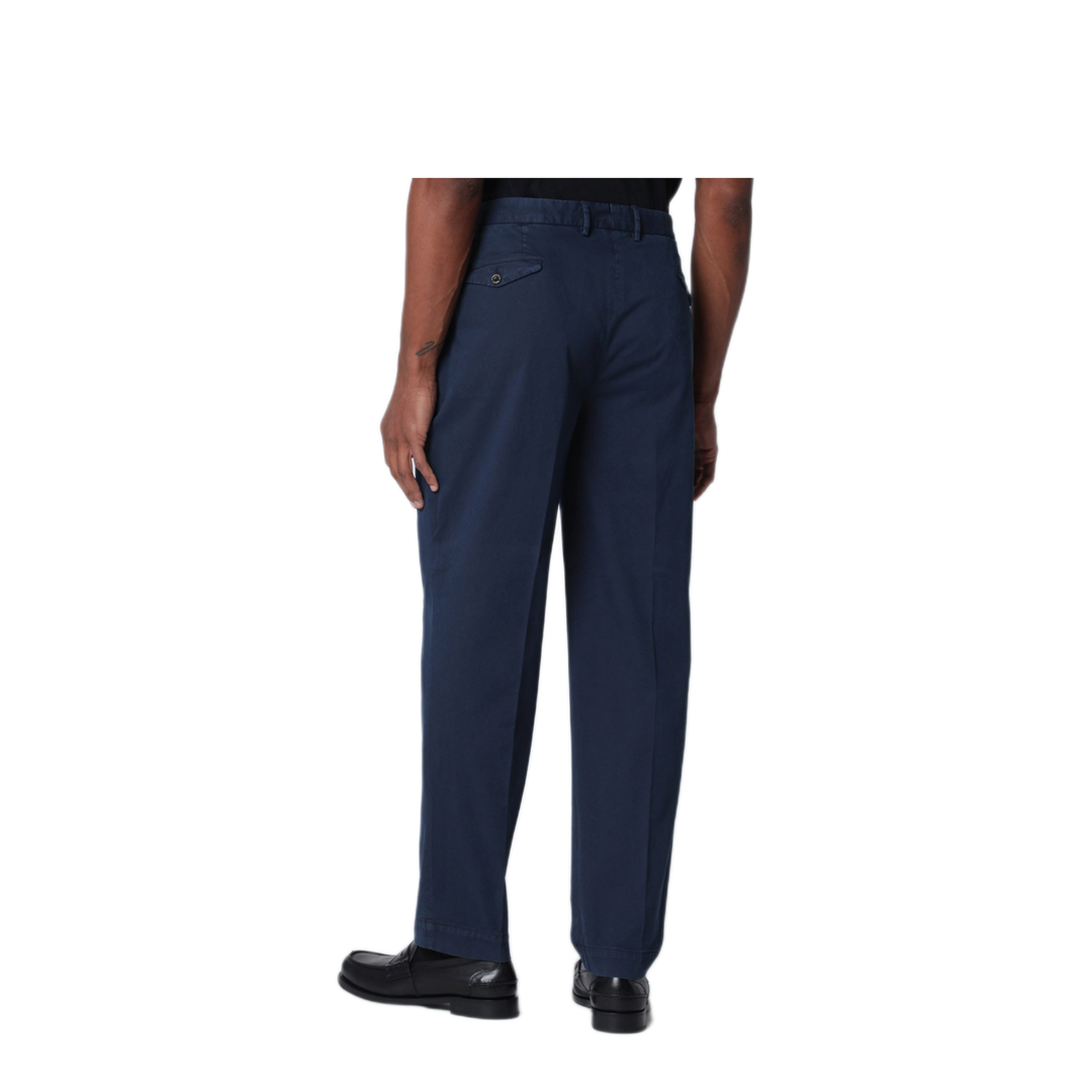 MAYFEYR - Santaniello - Blue Cotton Trousers - DSE3295CO78