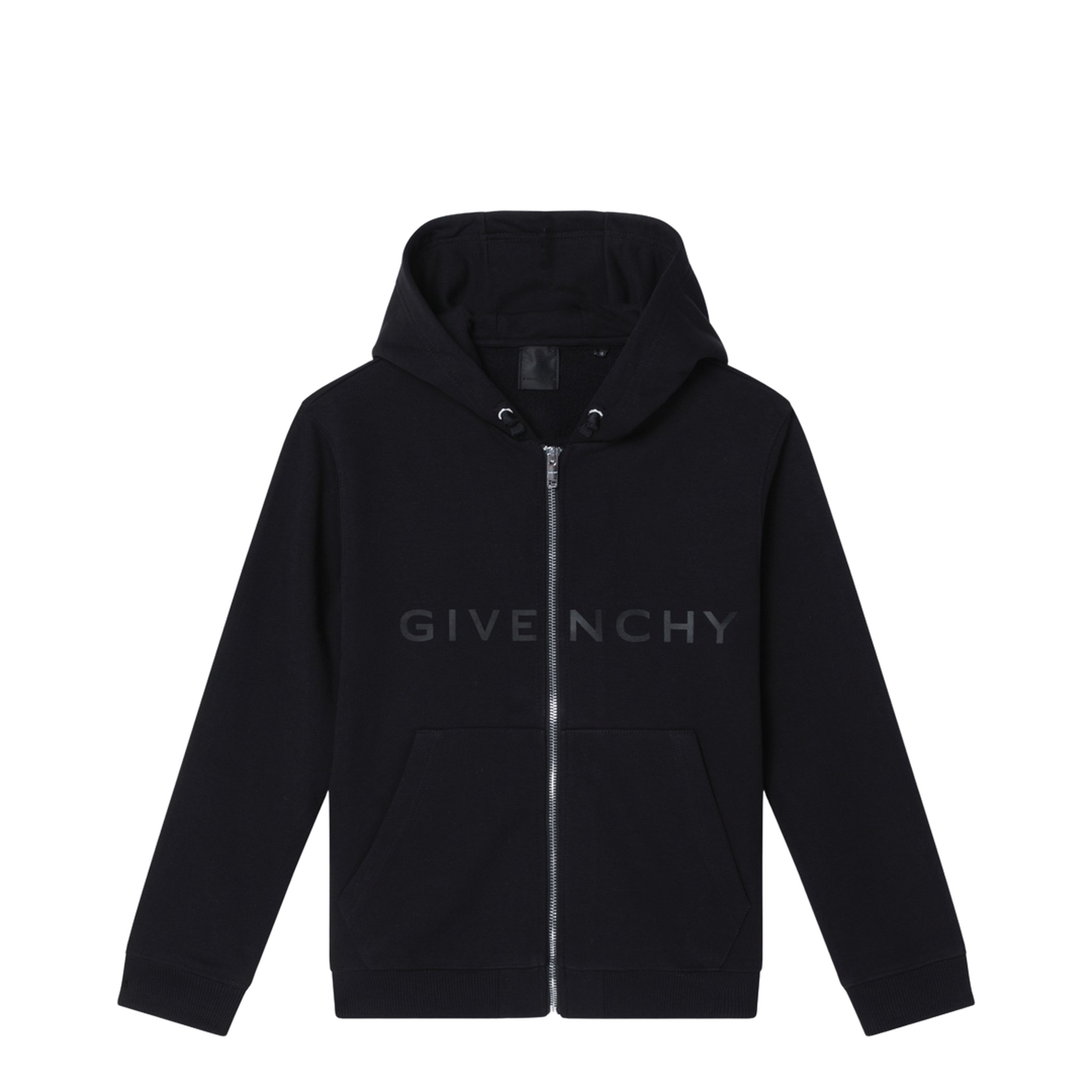 Black Zip Hoodie with Logo