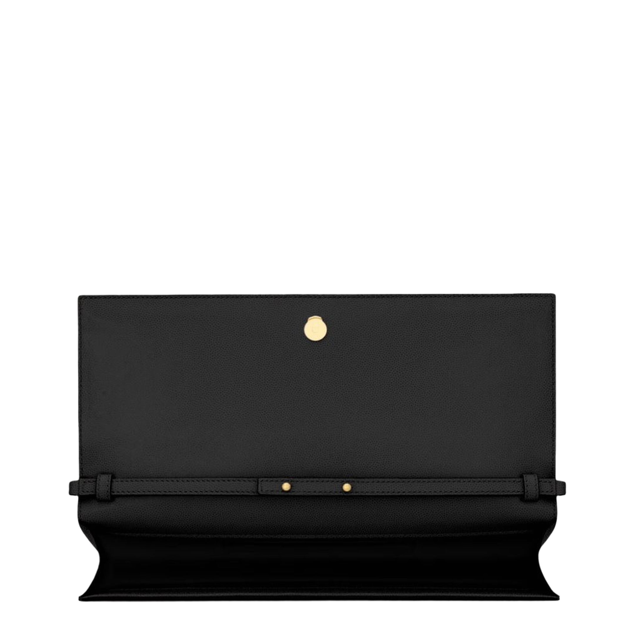 Kate Grain de Poudre Leather Clutch - Black