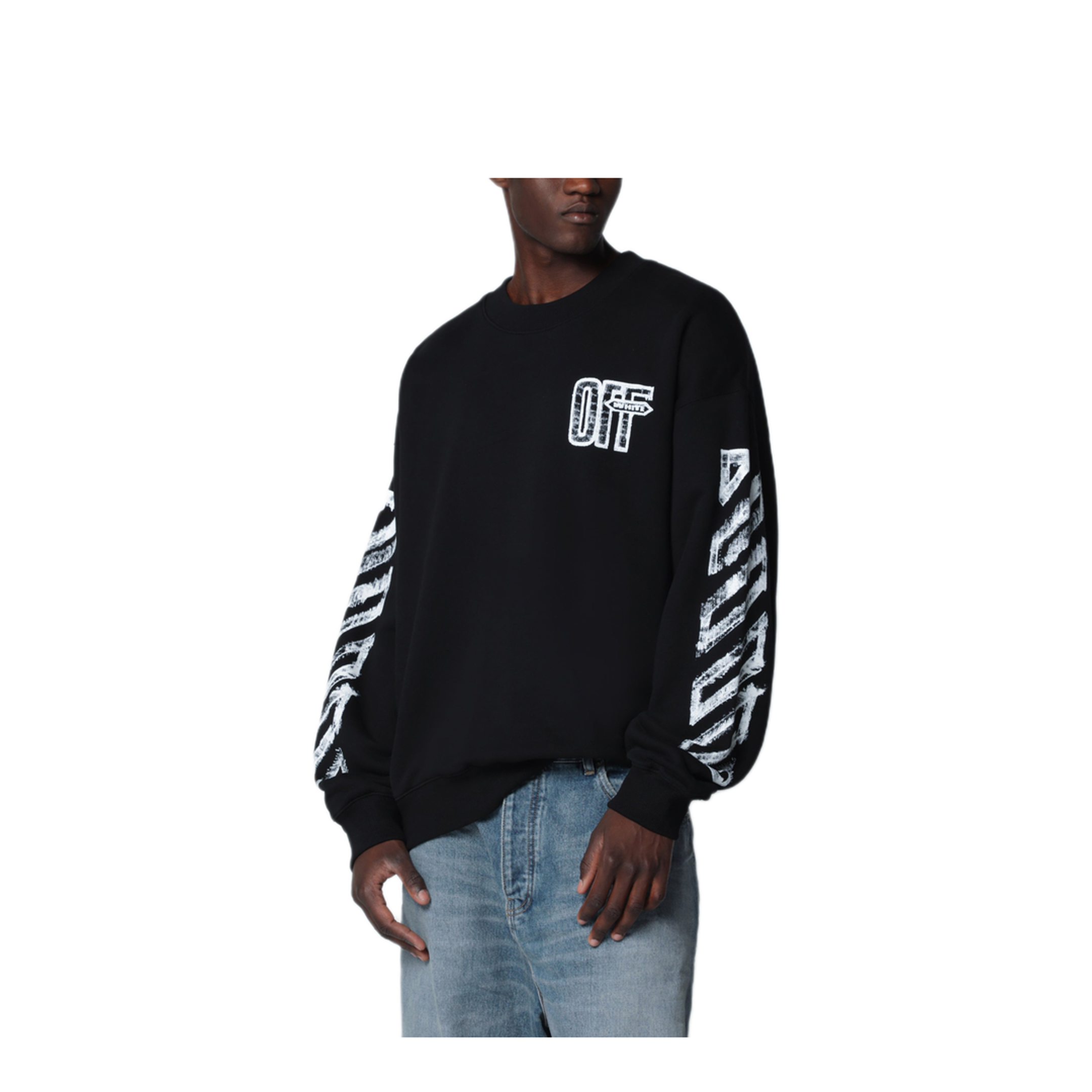 MAYFEYR - - Black Motion Arrow Skate Cotton Sweatshirt - OMBA054F26FLE0070001