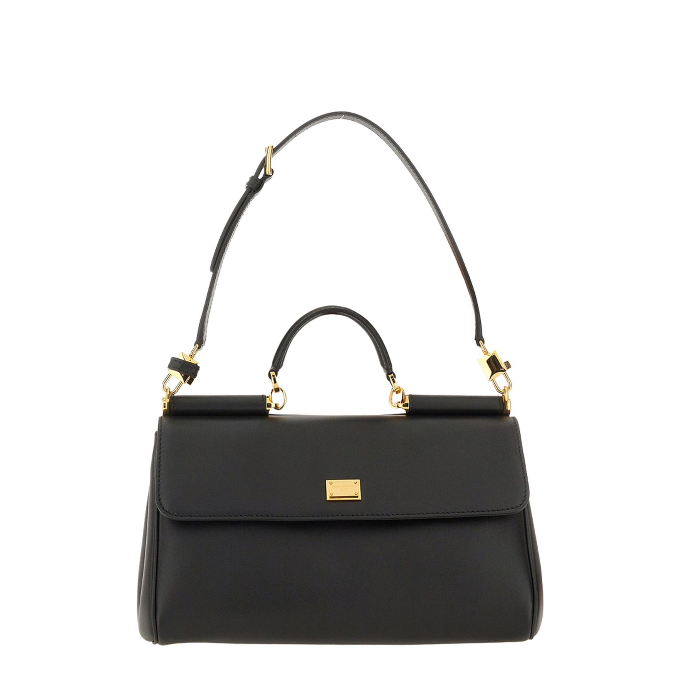 My Sicily handbag in plongé calfskin in Black