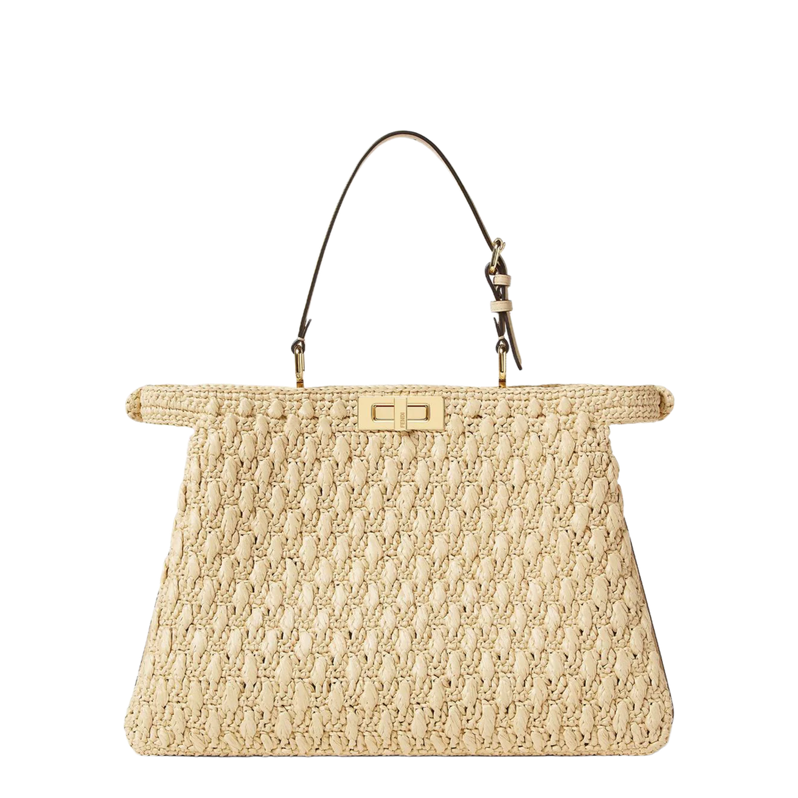 Peekaboo Small Canvas Top Handle Bags - Beige