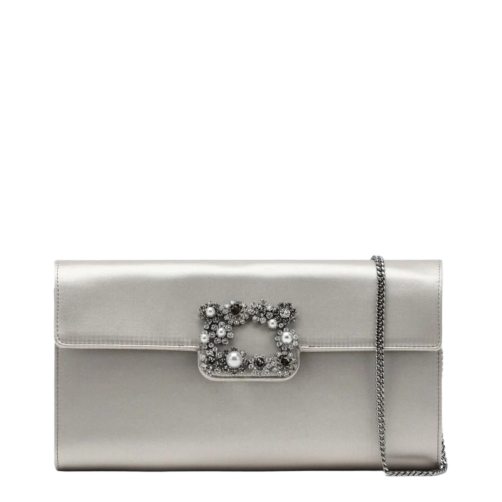 Pearl Clutch Bag With Buckle