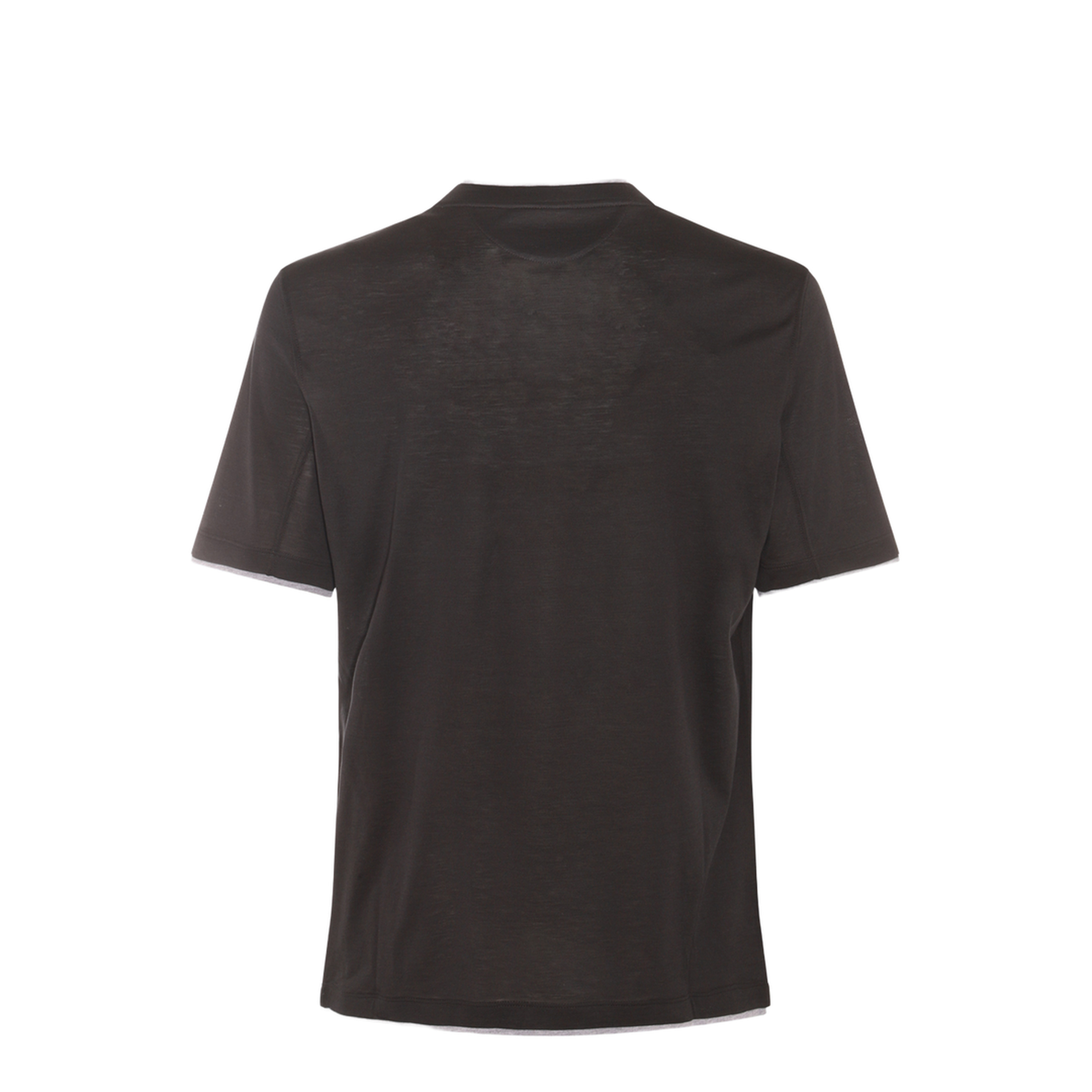 Layered-Effect Silk-Cotton T-Shirt