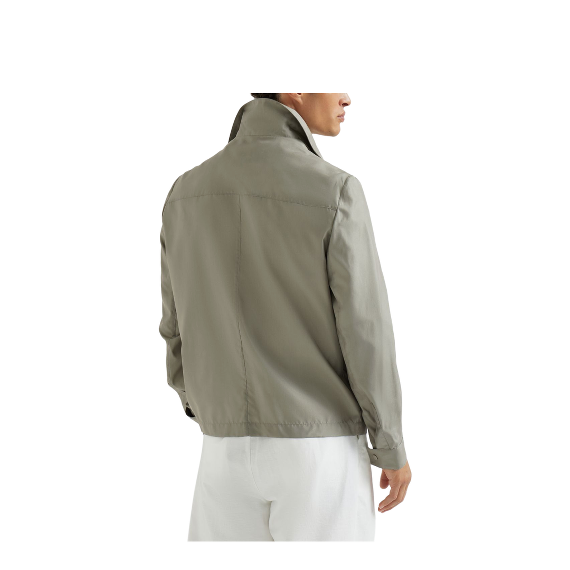 Men's Silk Blend Jackets - Grey