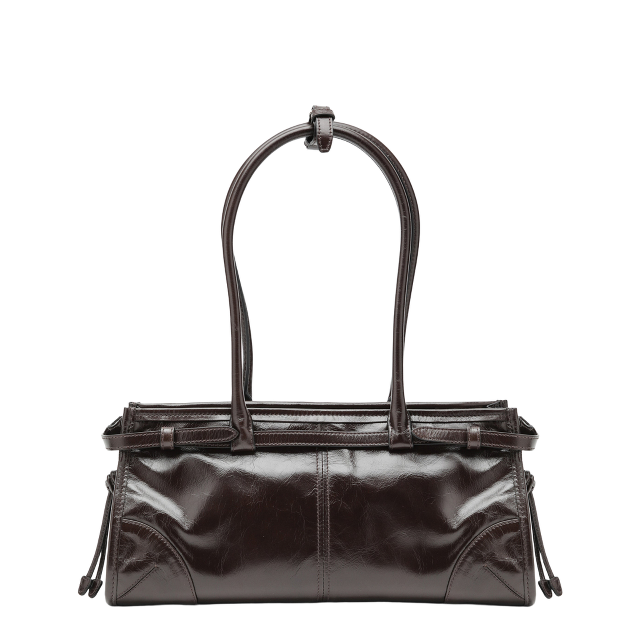 MAYFEYR - Prada - Medium Bonnie Handbag In Dark Brown Leather - 1BA426MOS2CYRF01D6