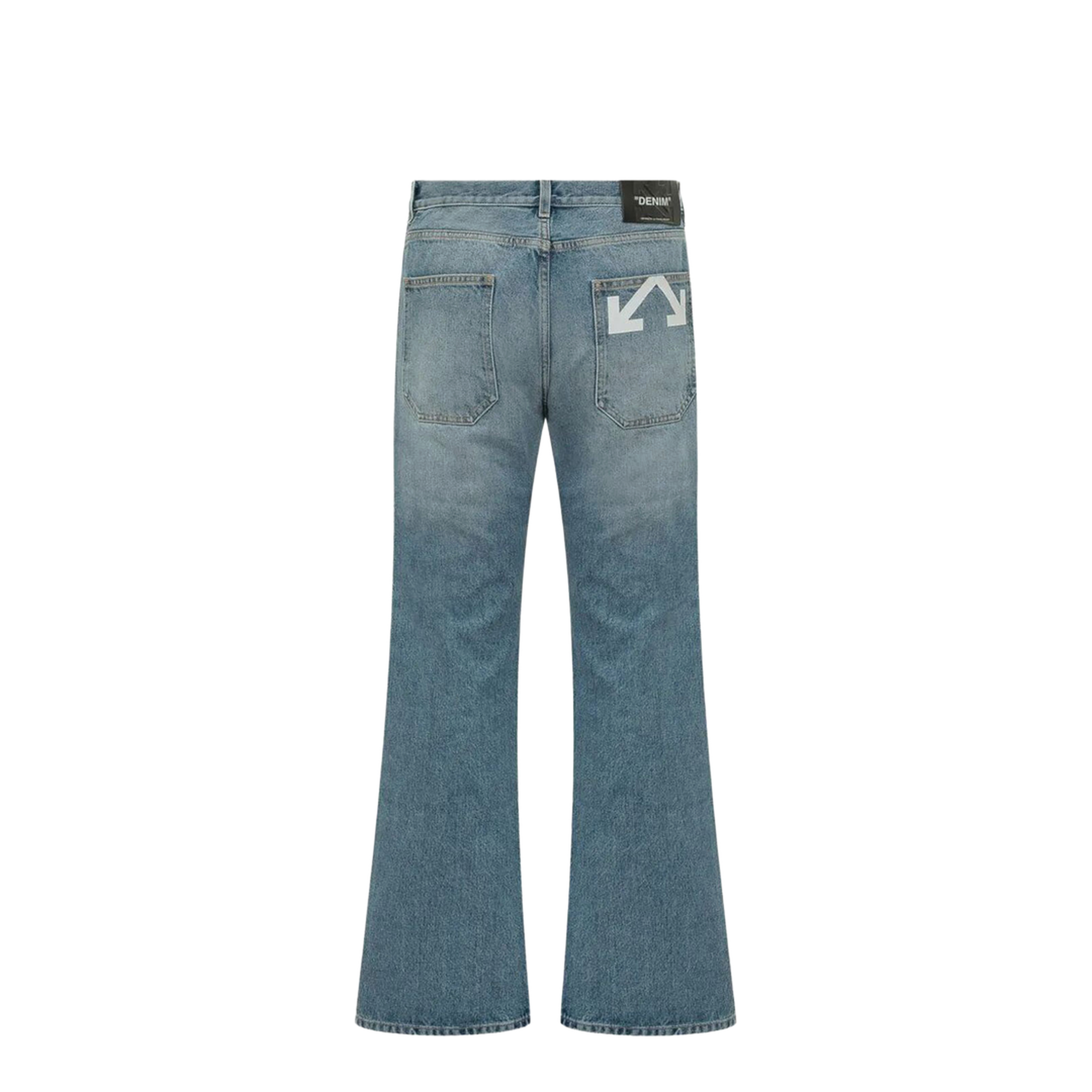 MAYFEYR - Off-White - Half Arrow Flared Jeans - OMYA18JS26DEN002