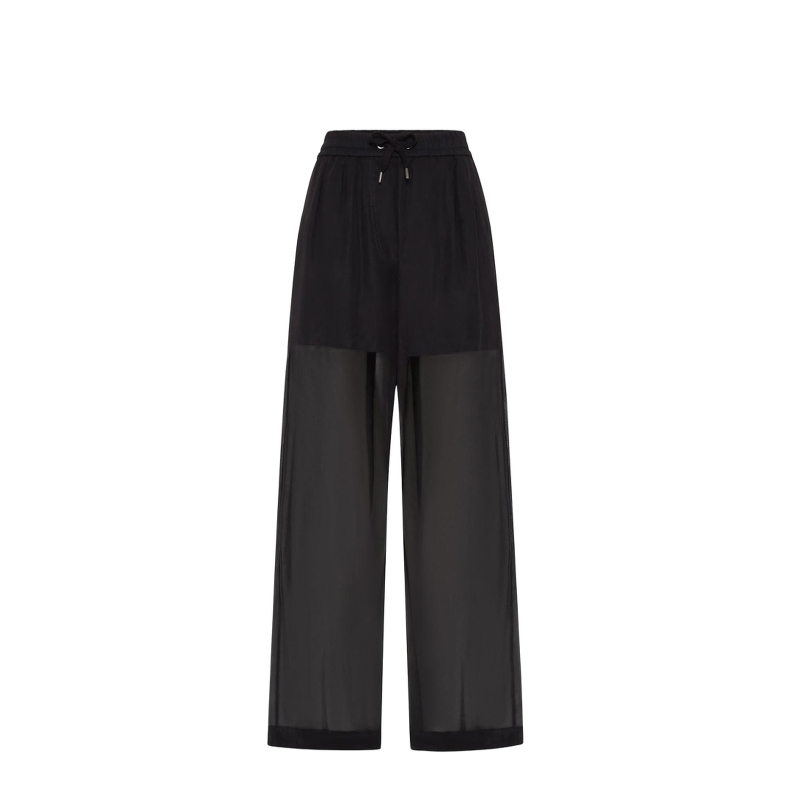 Semi-Transparent Cotton Trousers