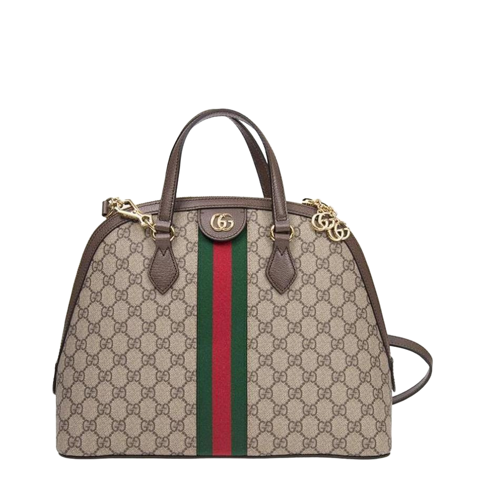 Ophidia Medium Cotton Handbags - Beige