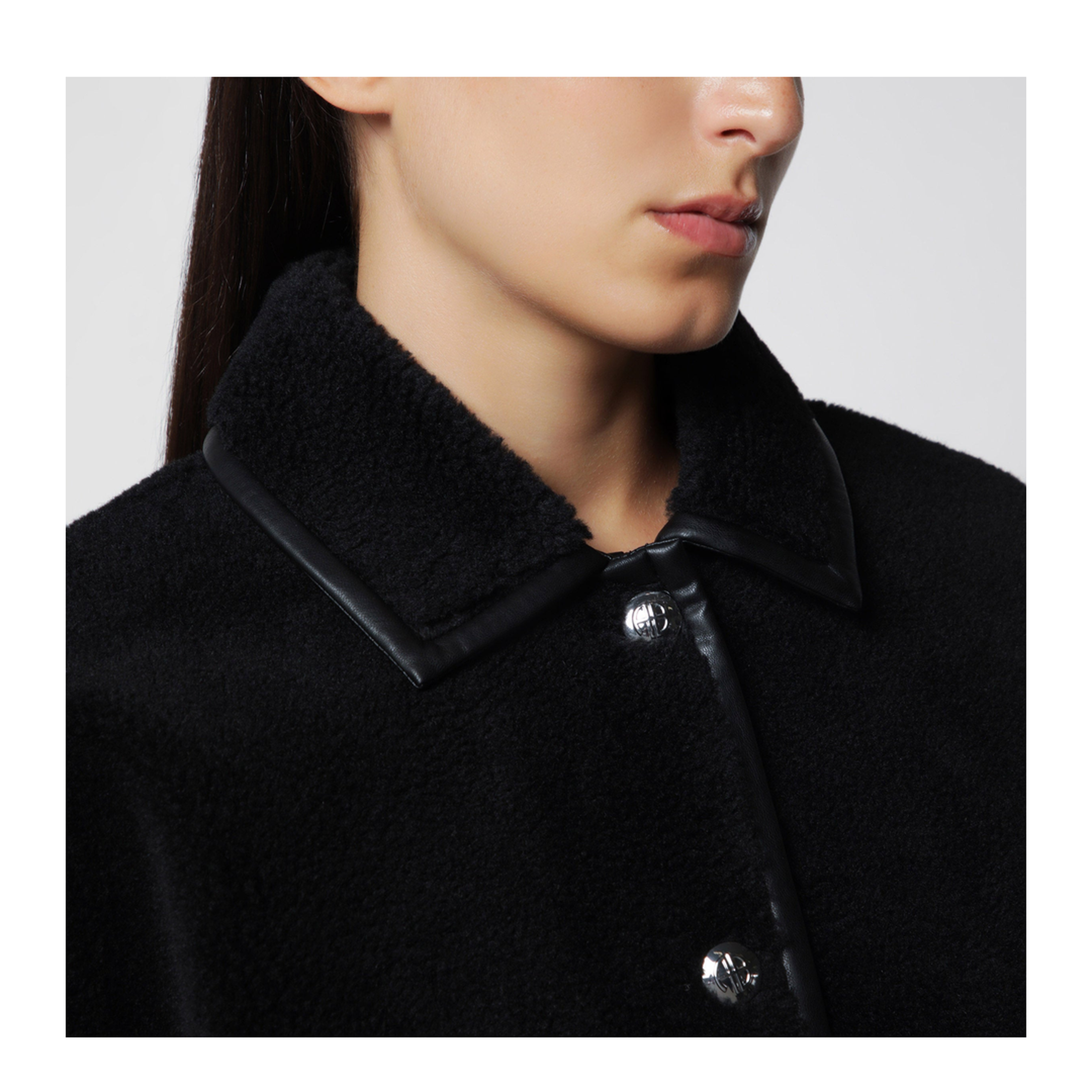 MAYFEYR - Anine Bing - Black Shearling Effect Jacket - A-01-12771PLBLK26