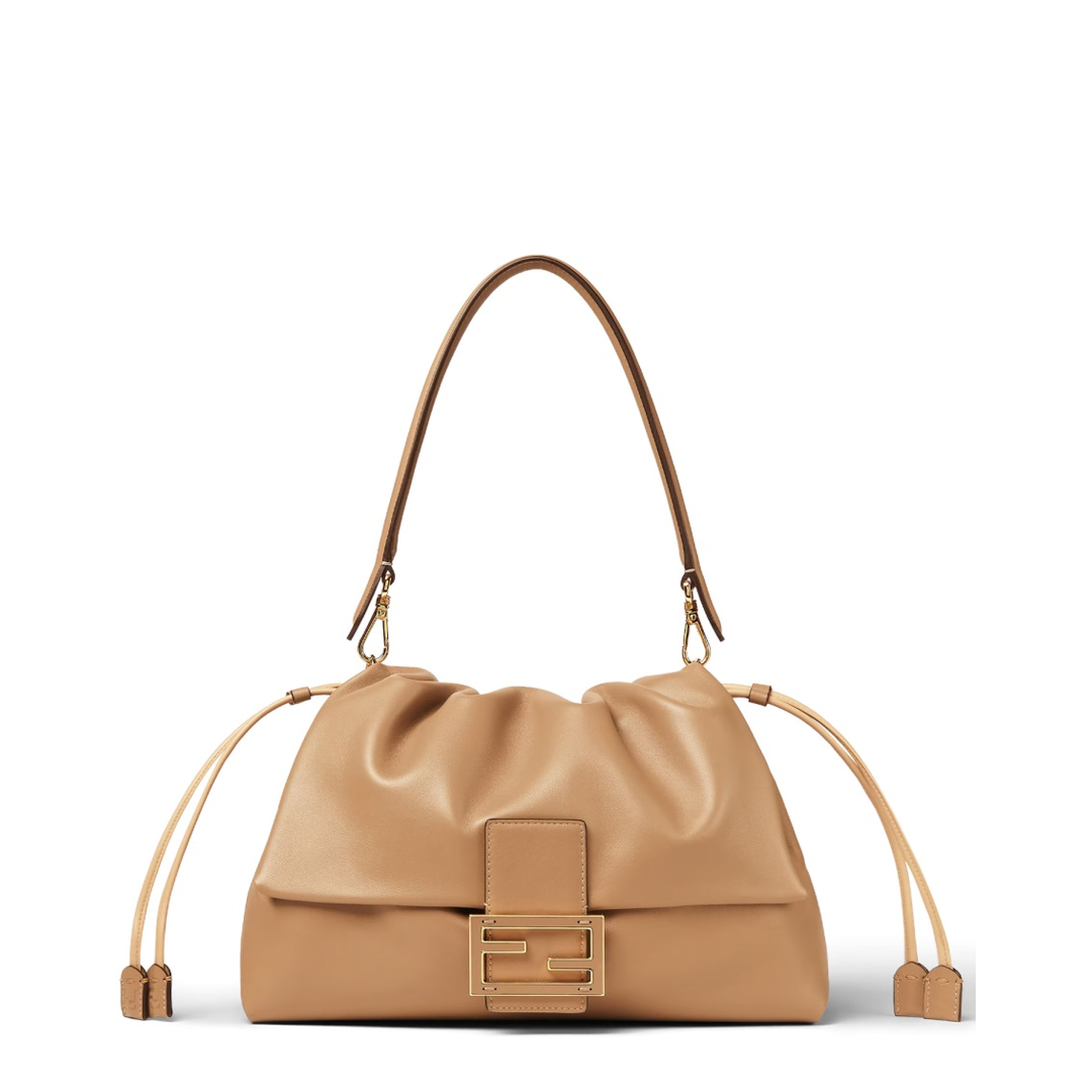 Baguette Large Leather Top Handle Bags - Brown