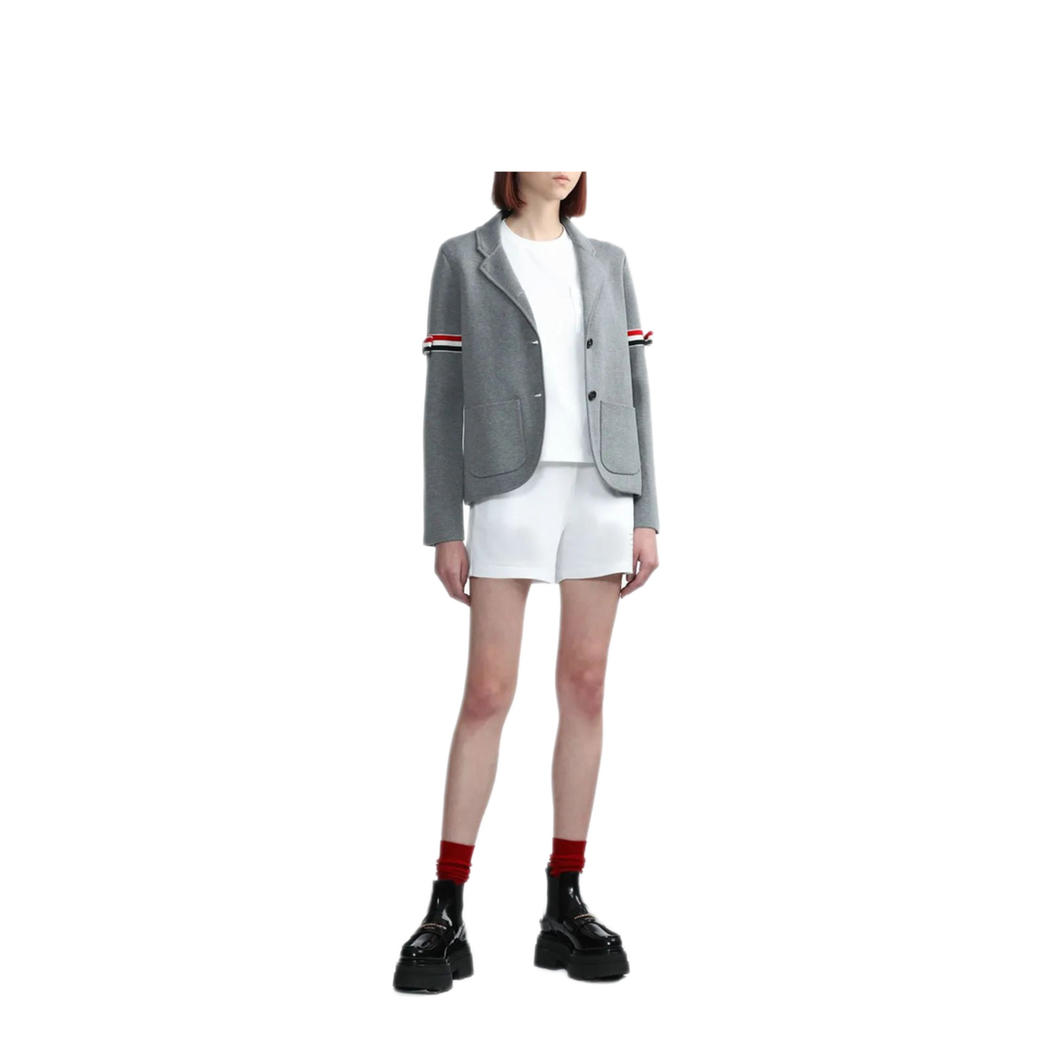 MAYFEYR - Thom Browne - Short Sleeve Boxy Fit Pocket Tee In Medium Weight Jersey - FJS123A00042100