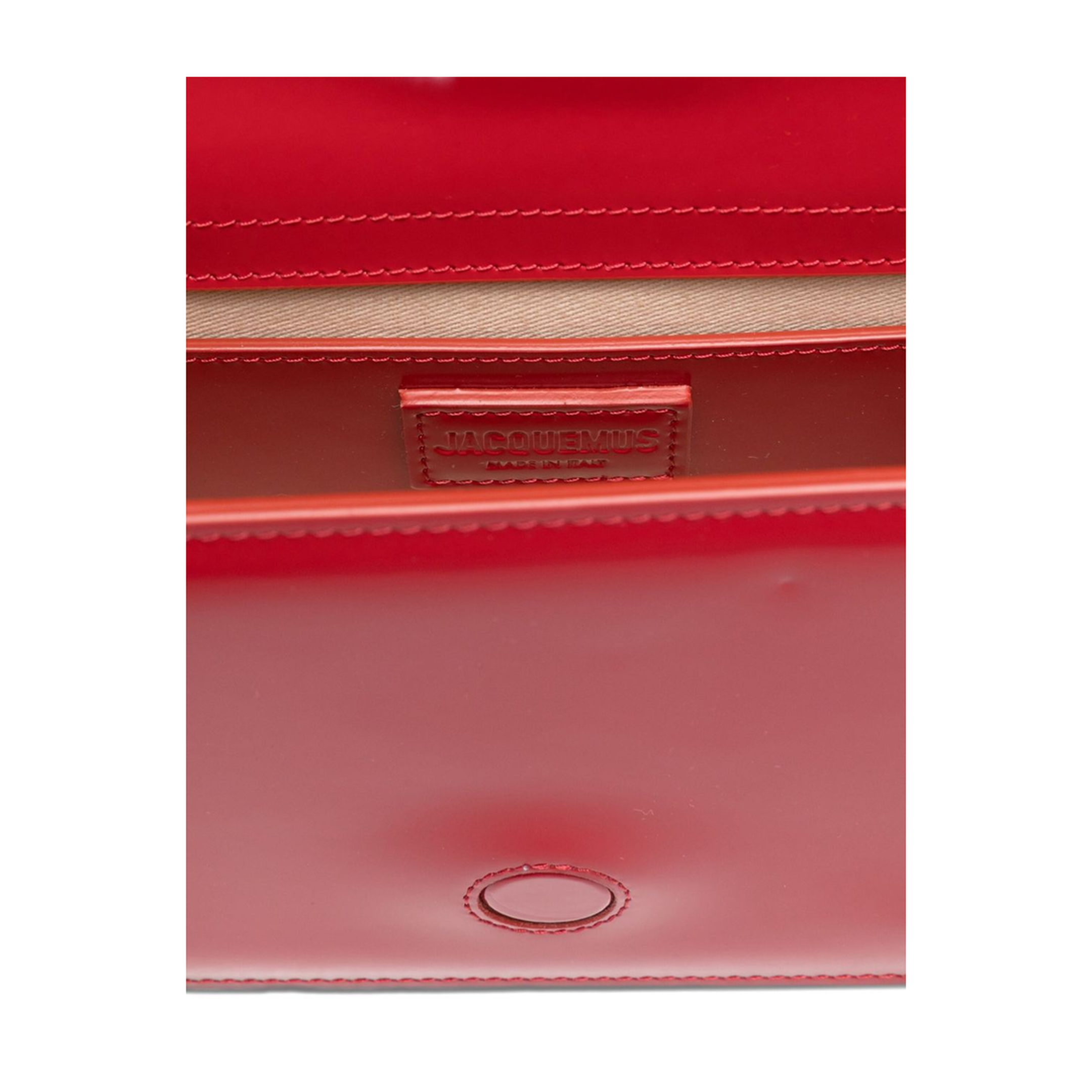 The Large Bambino Leather Top-Handle Bag - Rosso