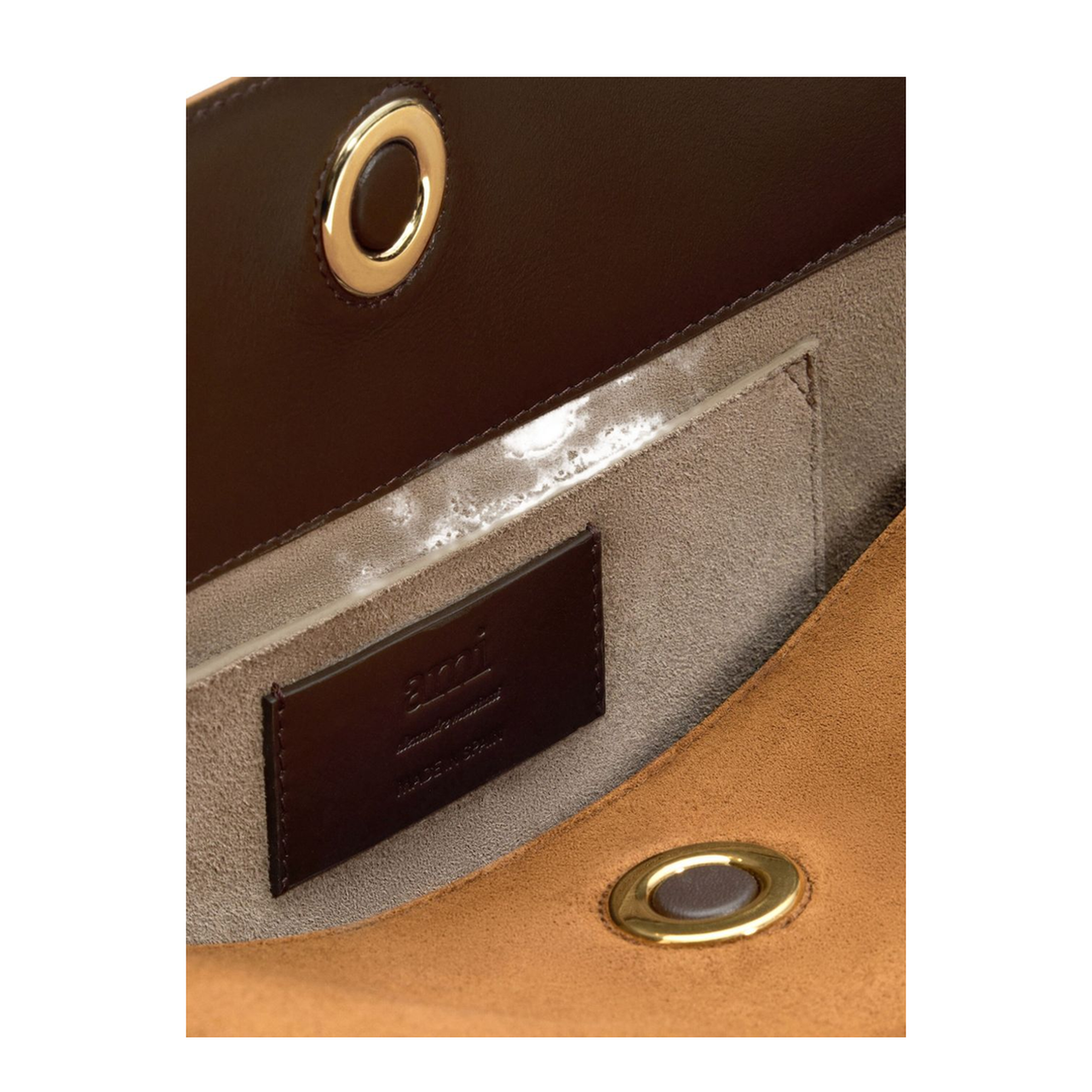 Hazelnut Brown Suede Leather Carrousel Medium Bag