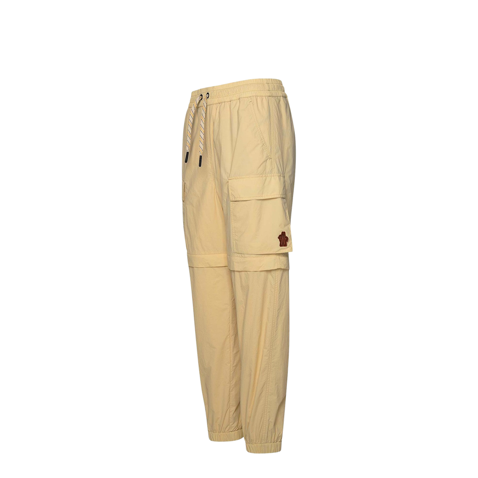 Cream Polyamide Sporty Pants