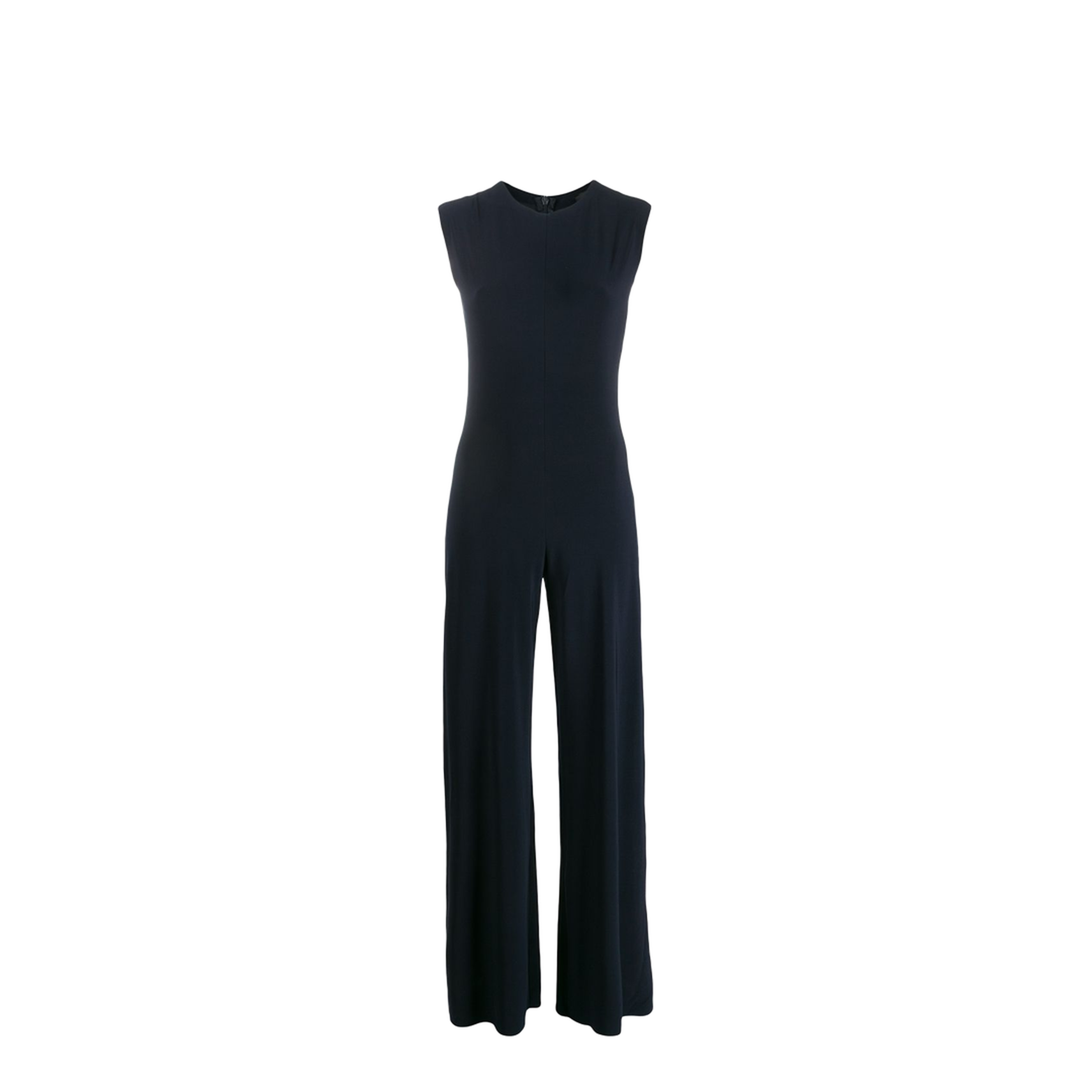 Stretch Fabric Jumpsuit - Dark Blue