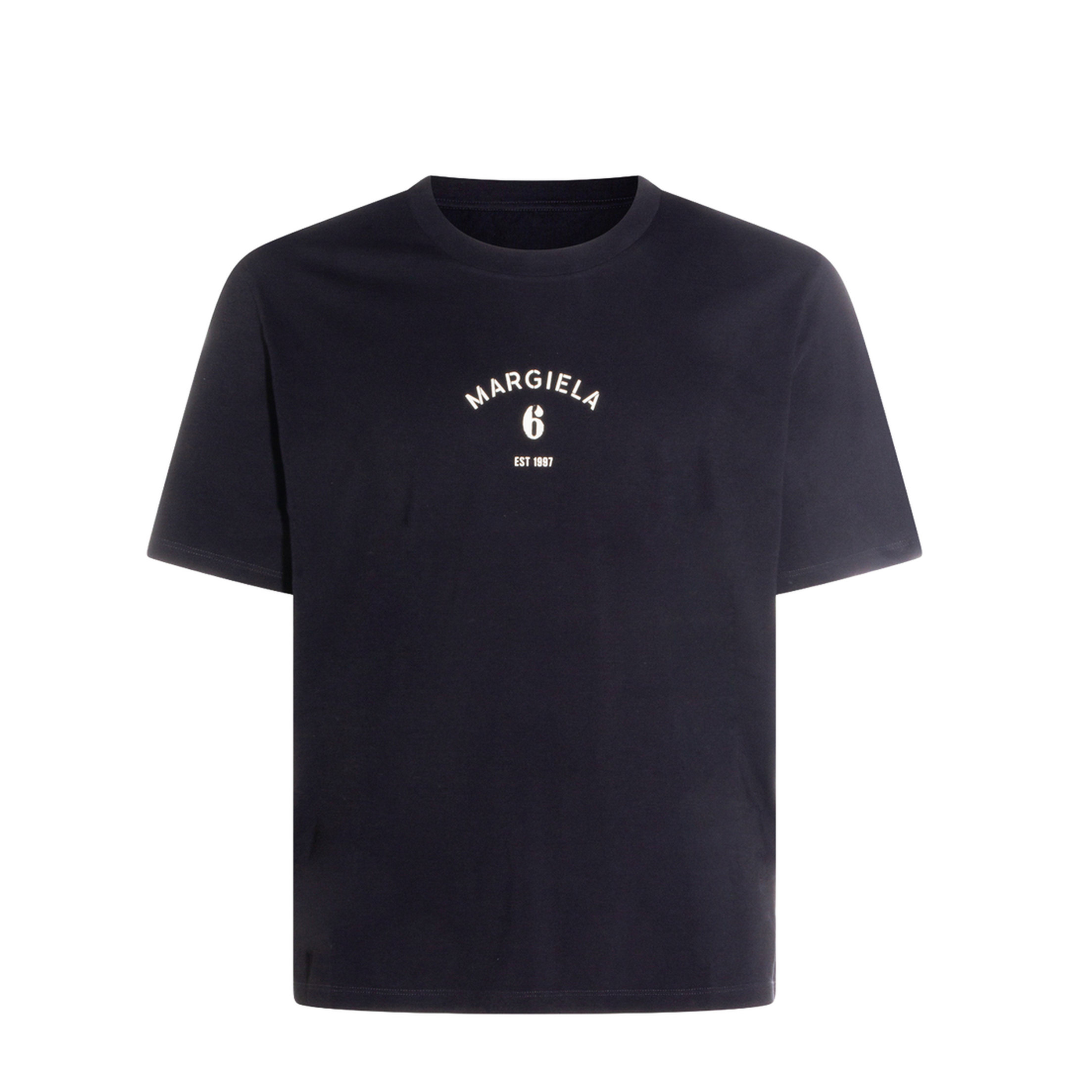 Black T-shirt with logo print