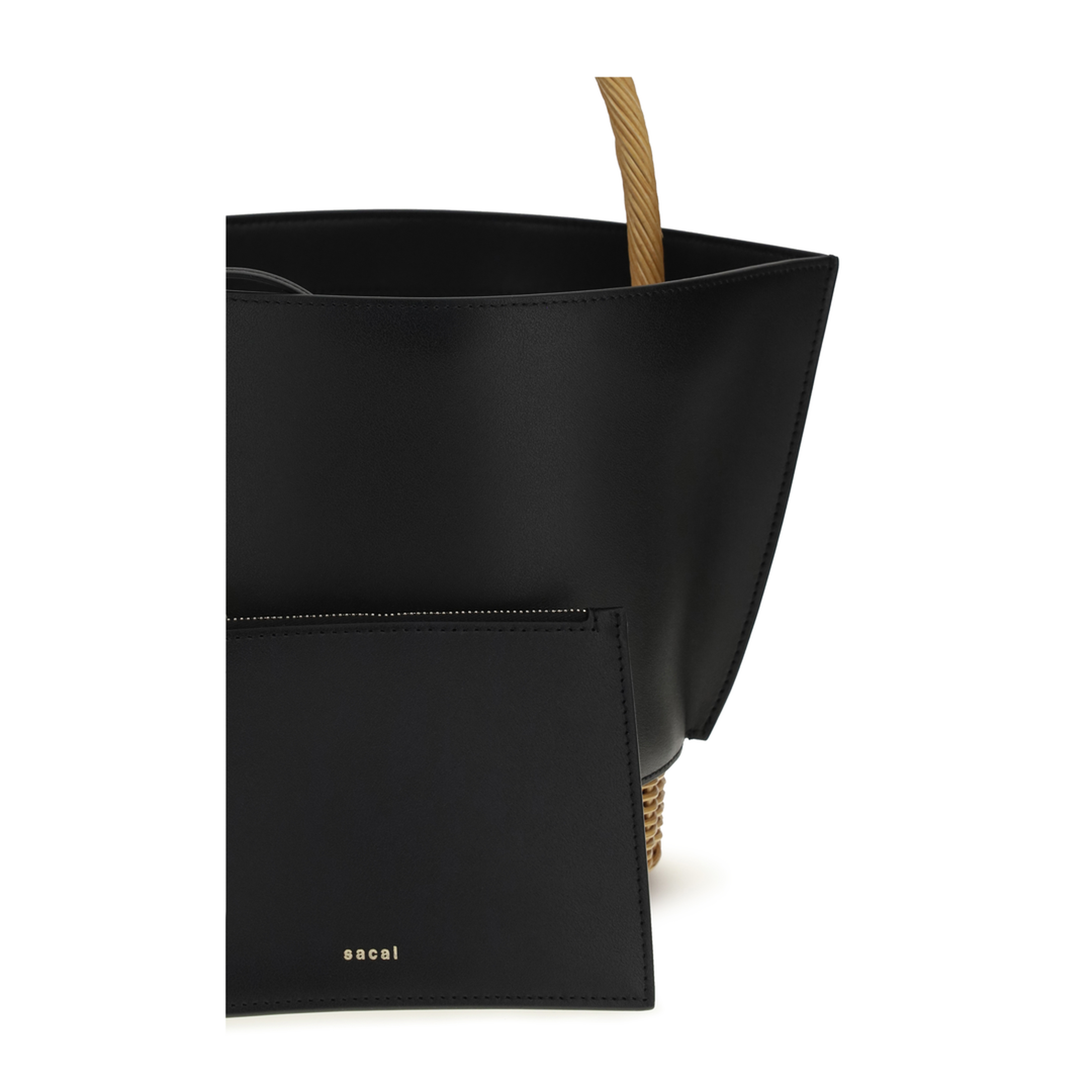 MAYFEYR - Sacai - Leather And Rattan Handbag - S15201
