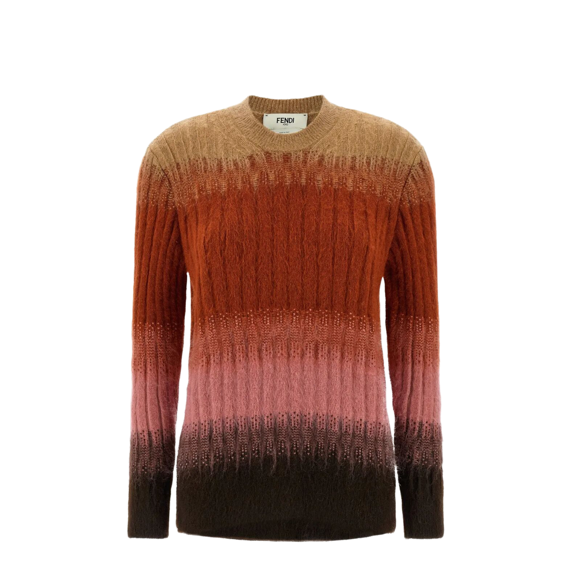 MAYFEYR - Fendi - Gradient Mohair And Wool Fitted Jumper - FZXE17AYLT