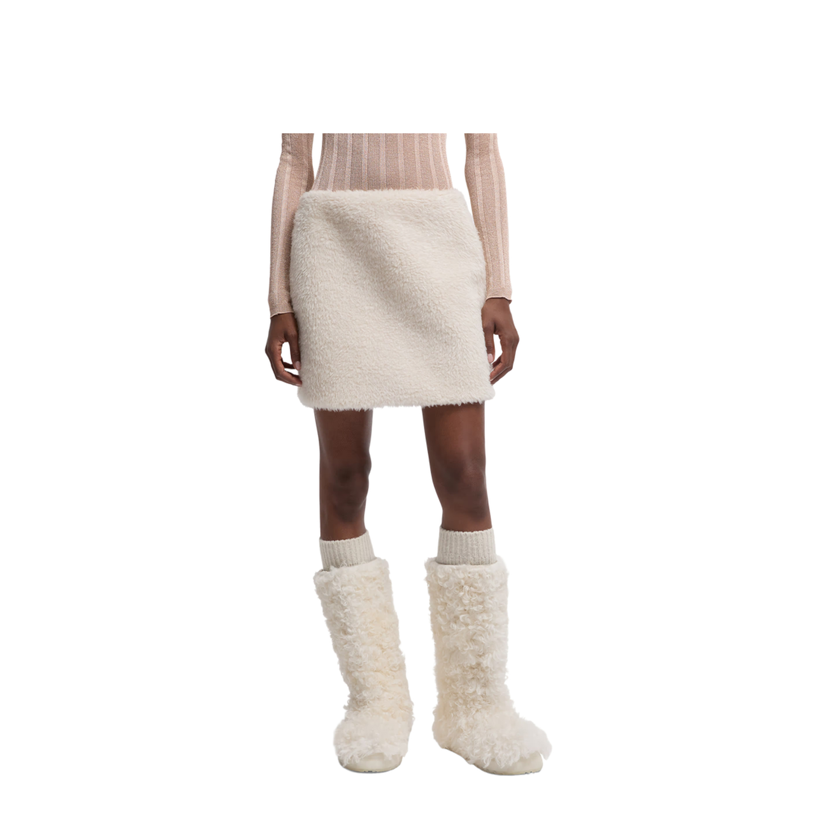 White Teddy Mini Skirt