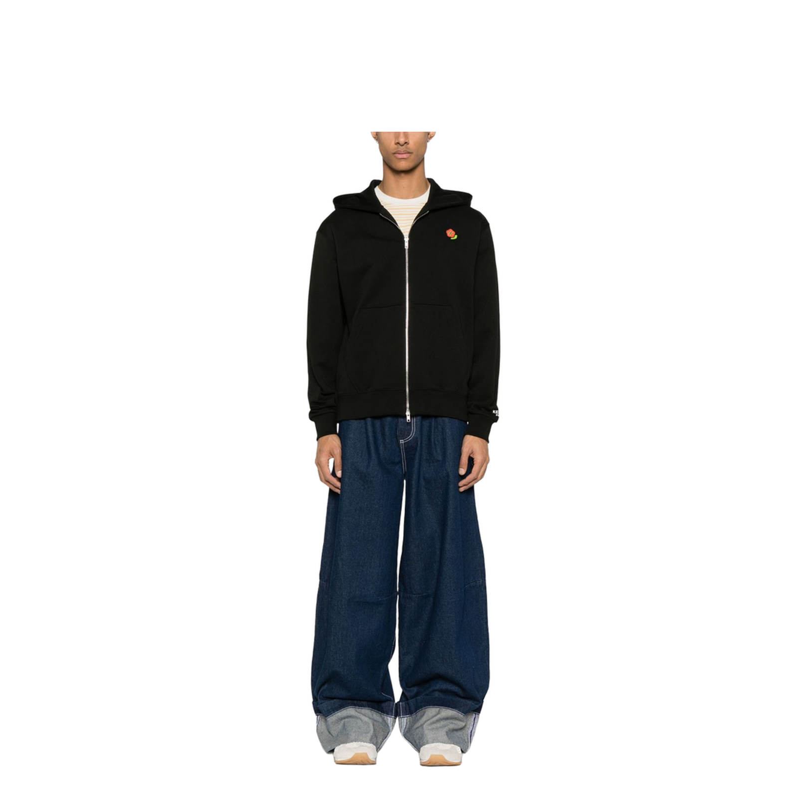 Pop Embroidered Zipped Hoodie