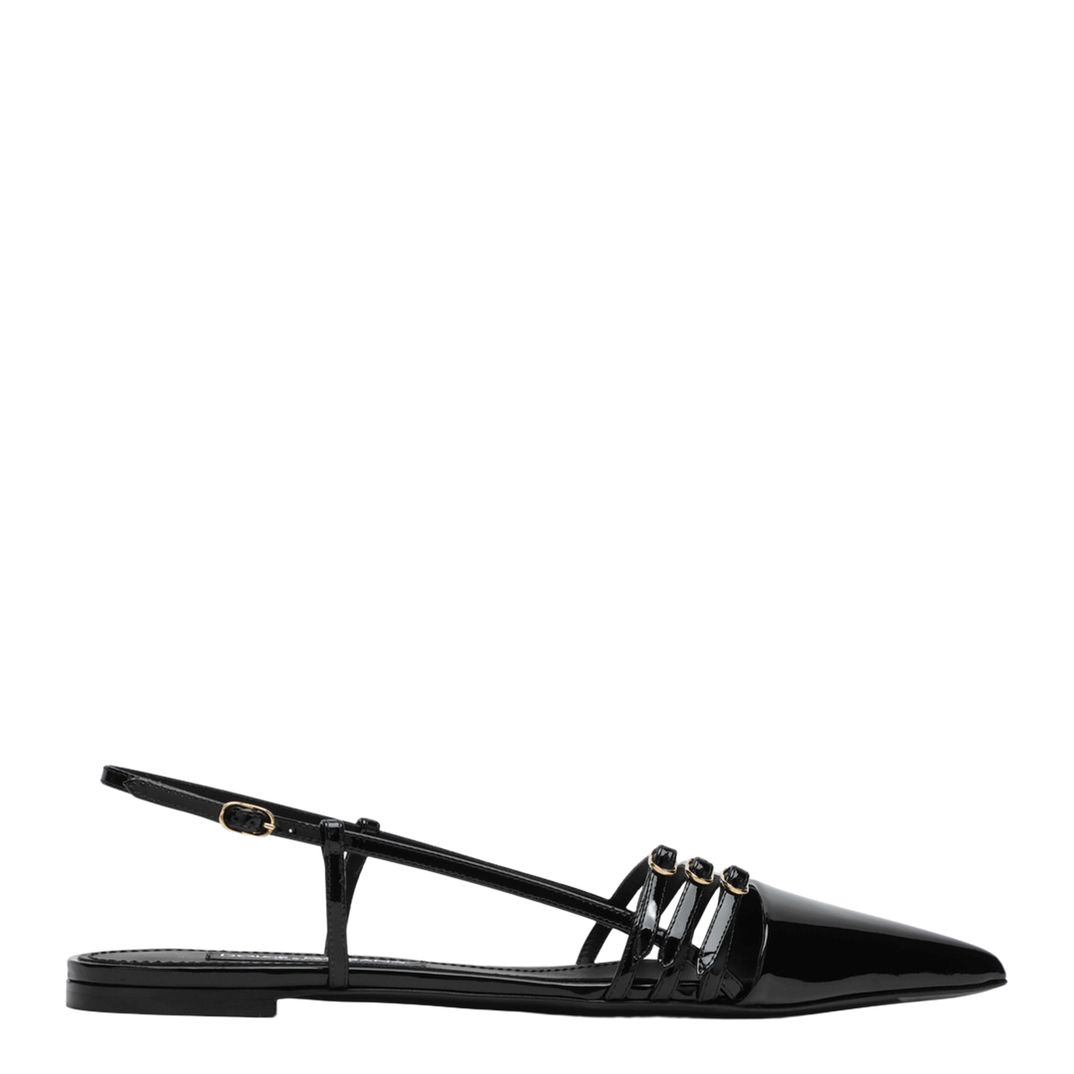 Black Patent Low Slingback
