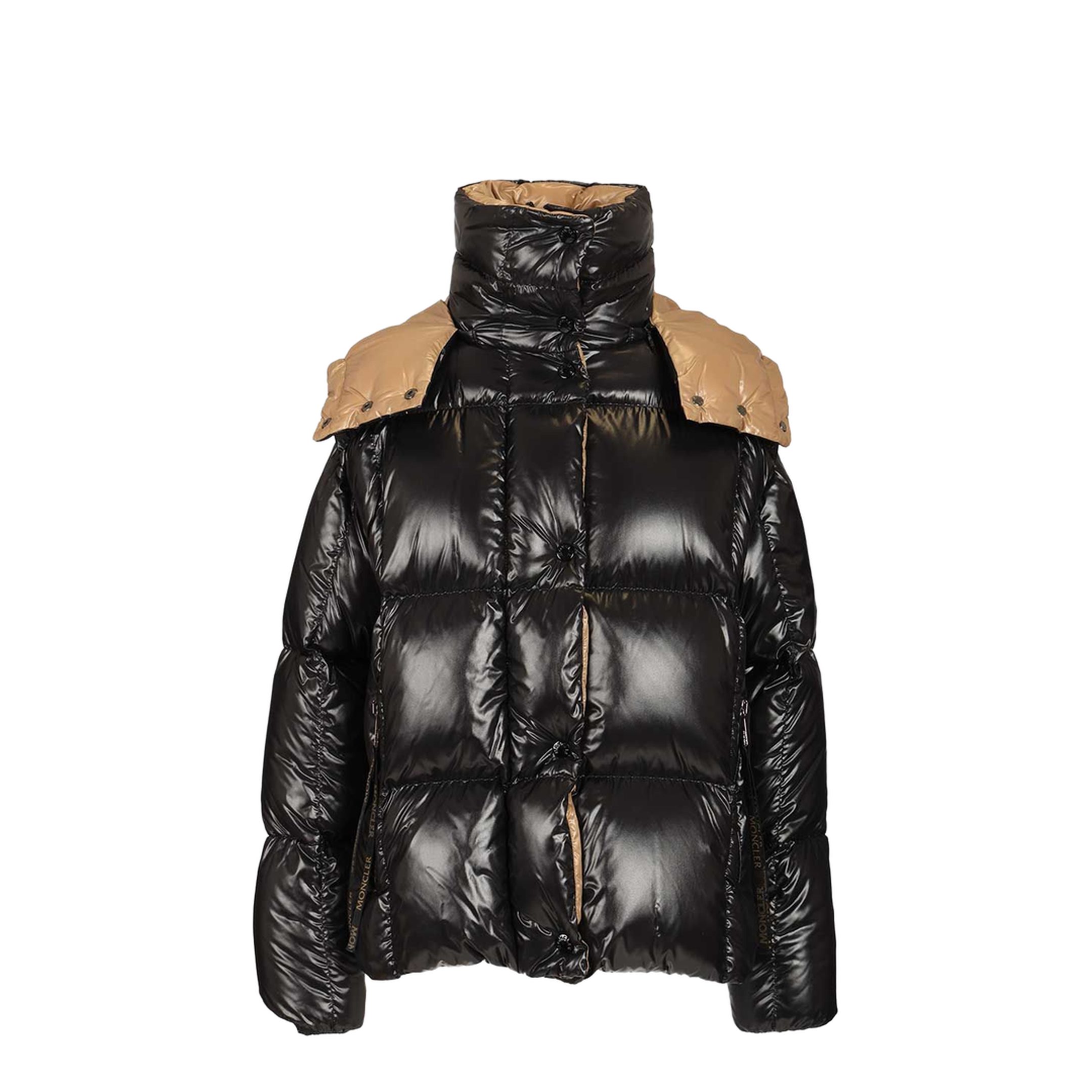 Black Parana Hooded Short Down Jacket