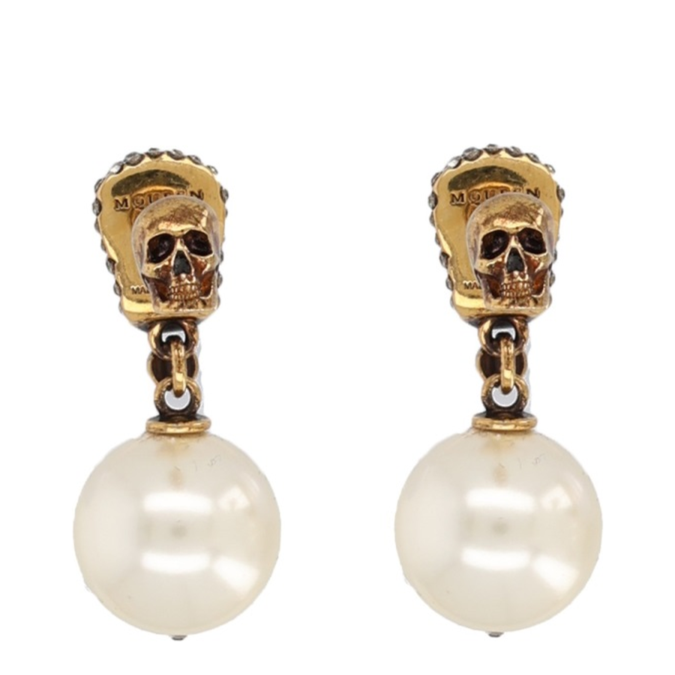 MAYFEYR - Alexander Mcqueen - Skull Earrings With Pavé - 855396I170A2375