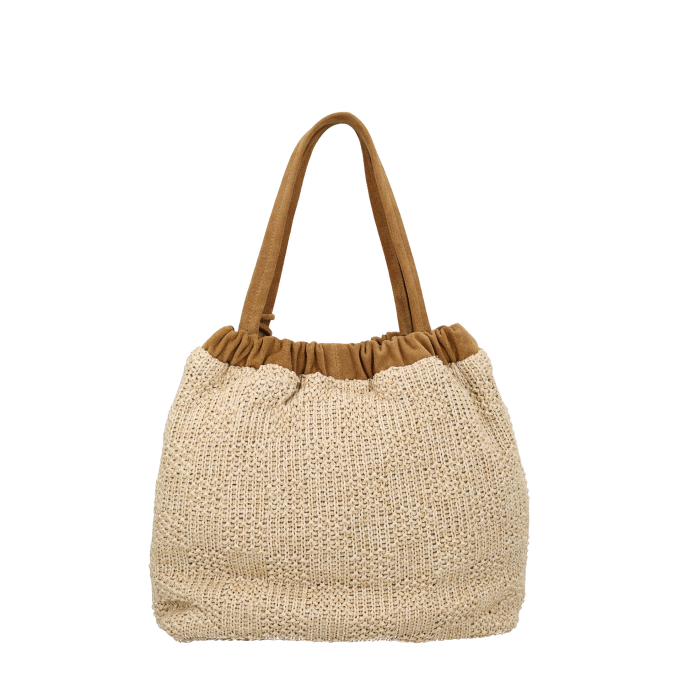 Cristina One Size Two-Way Weave Tote - Natural