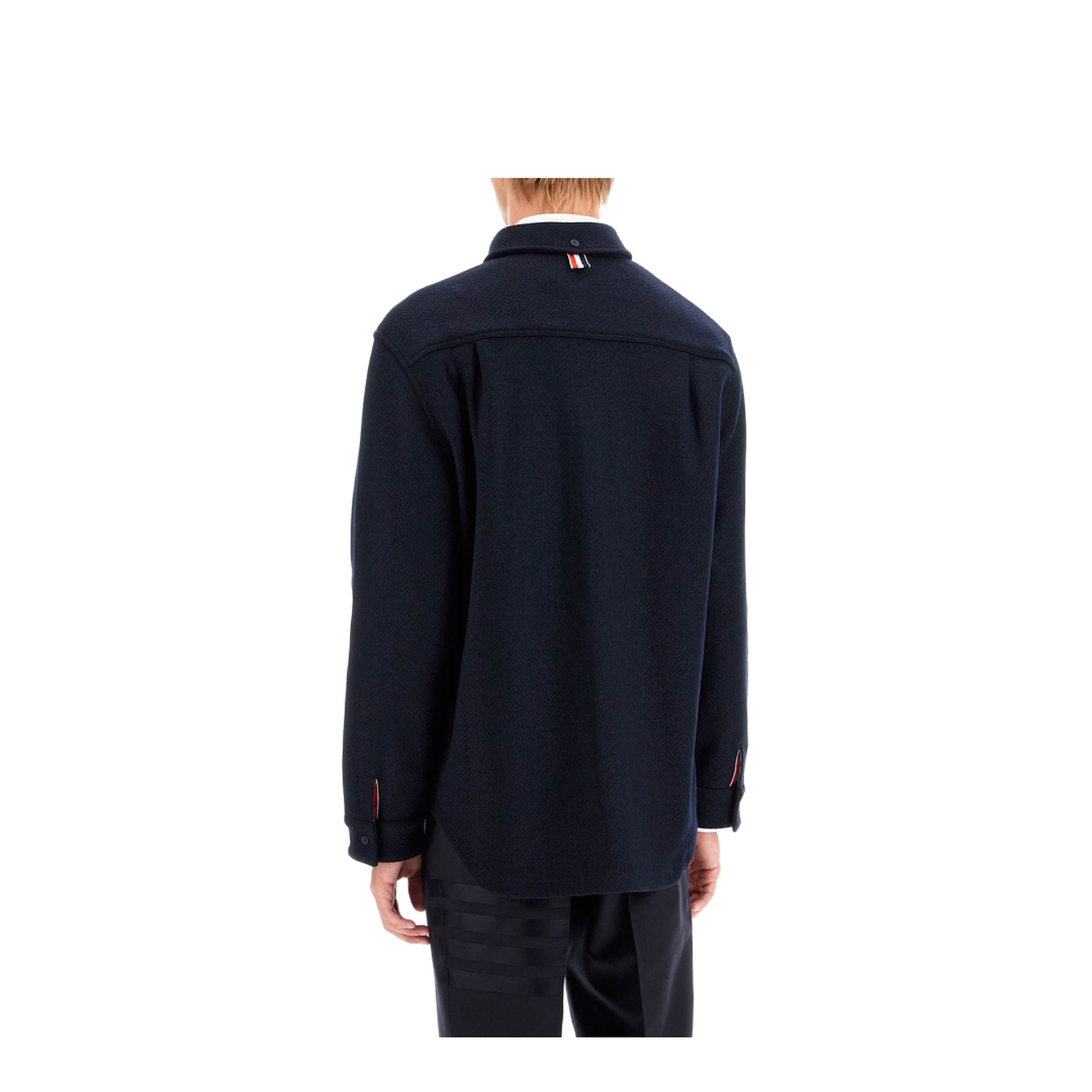 Midnight Blue Cotton Blend Oversize Shirt