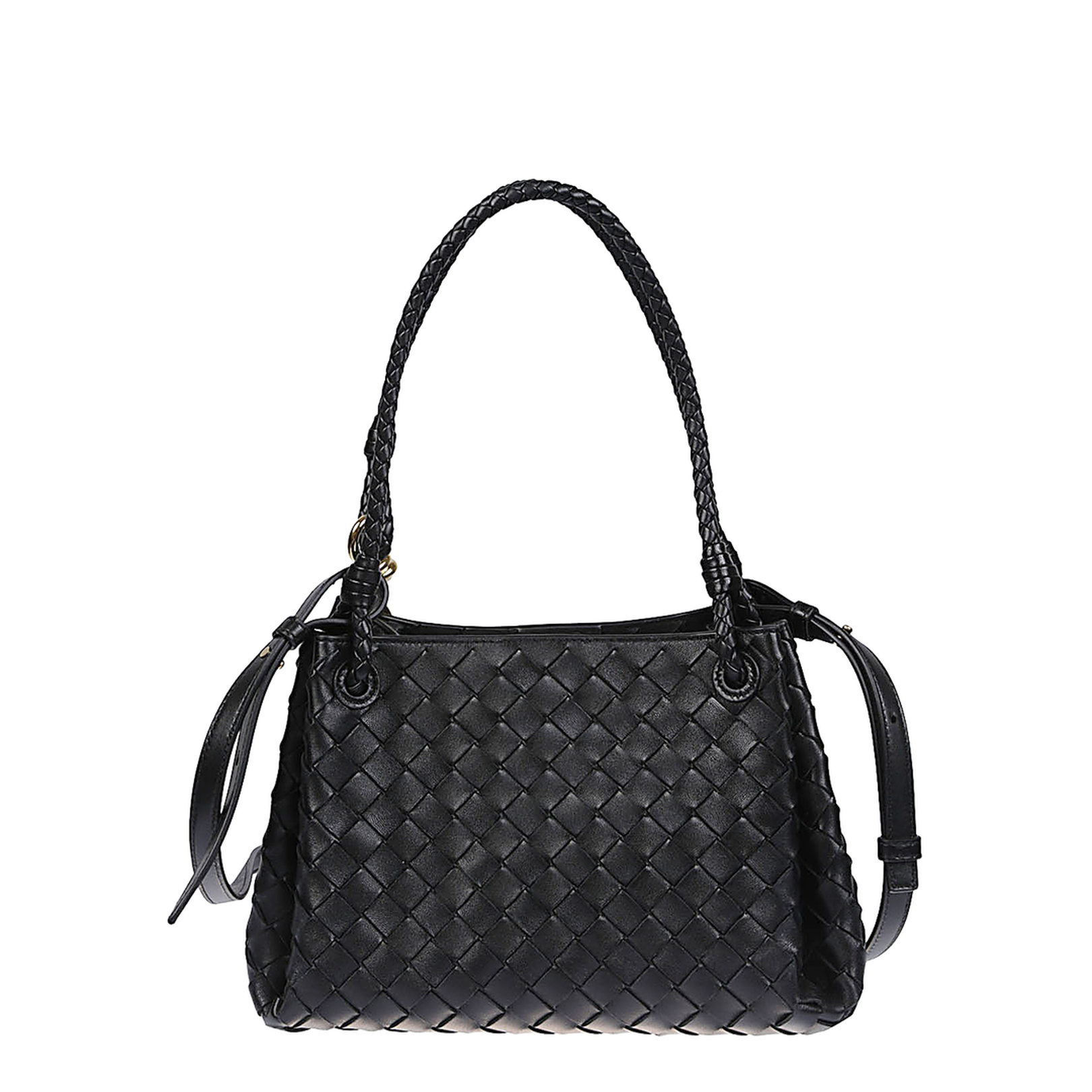 Parachute Medium Leather Tote Bags - Black