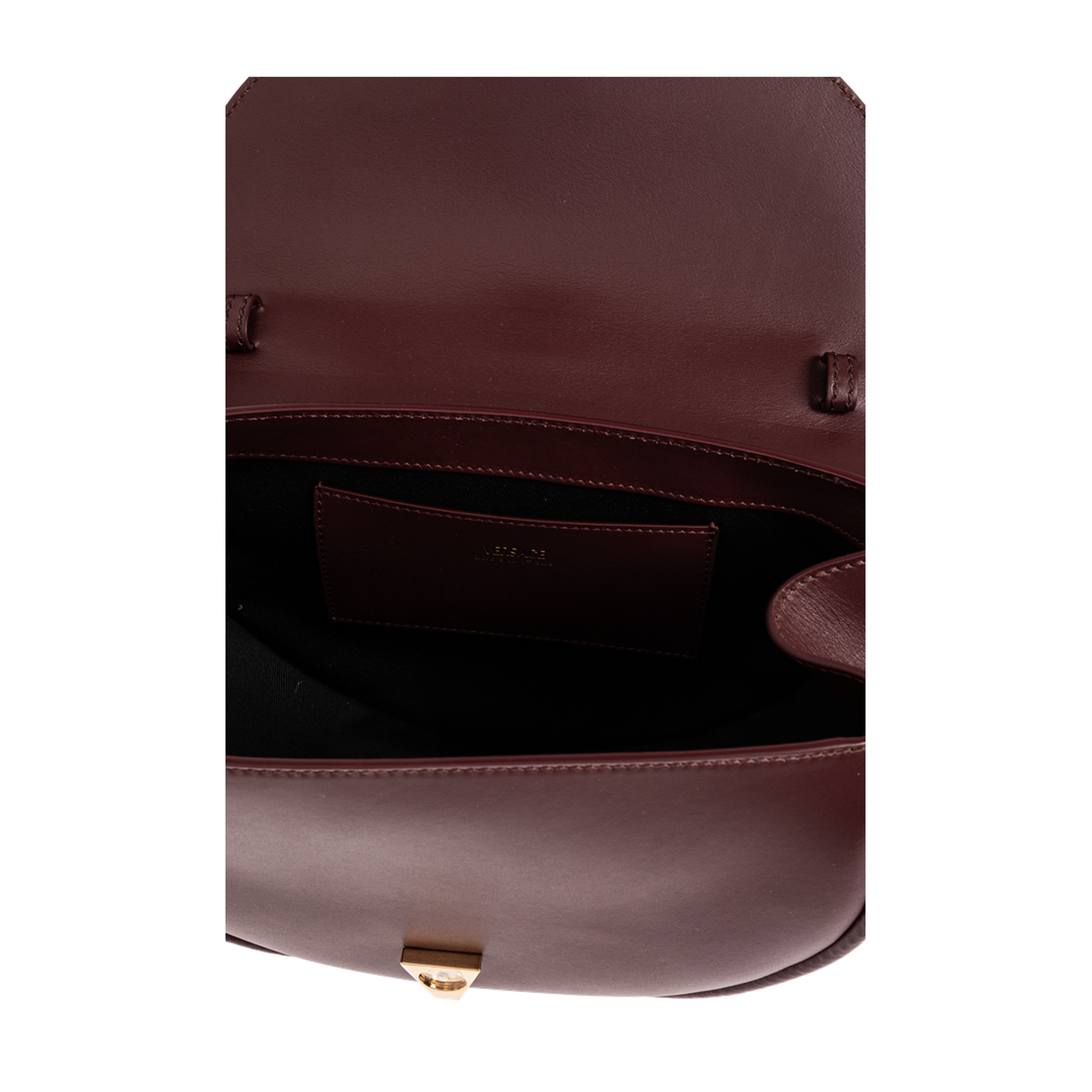 Virtus Small Calf Leather Shoulder Bag - Burgundy