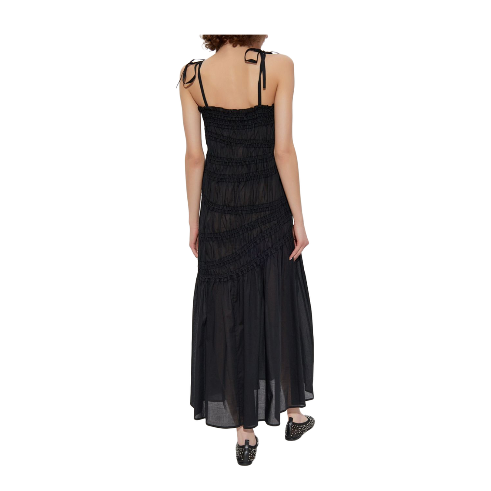 Pleated Black Dress