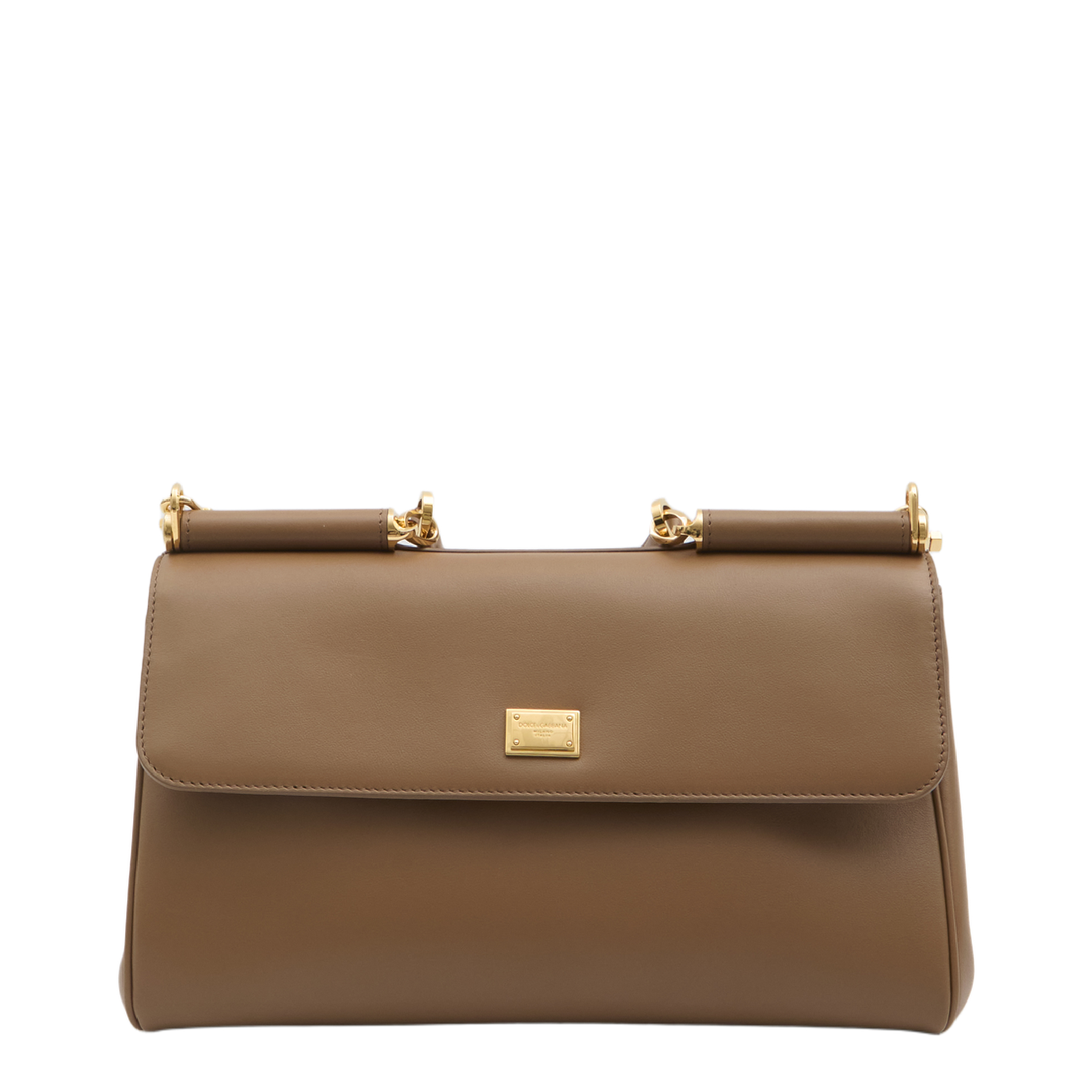 My Sicily Handbag in Plongé Calfskin in Brown