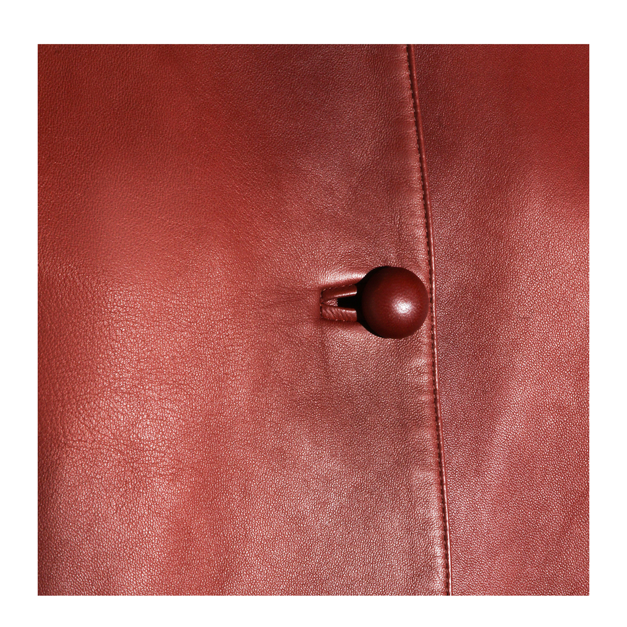 Short Burgundy Jacket in Plongé Nappa Leather