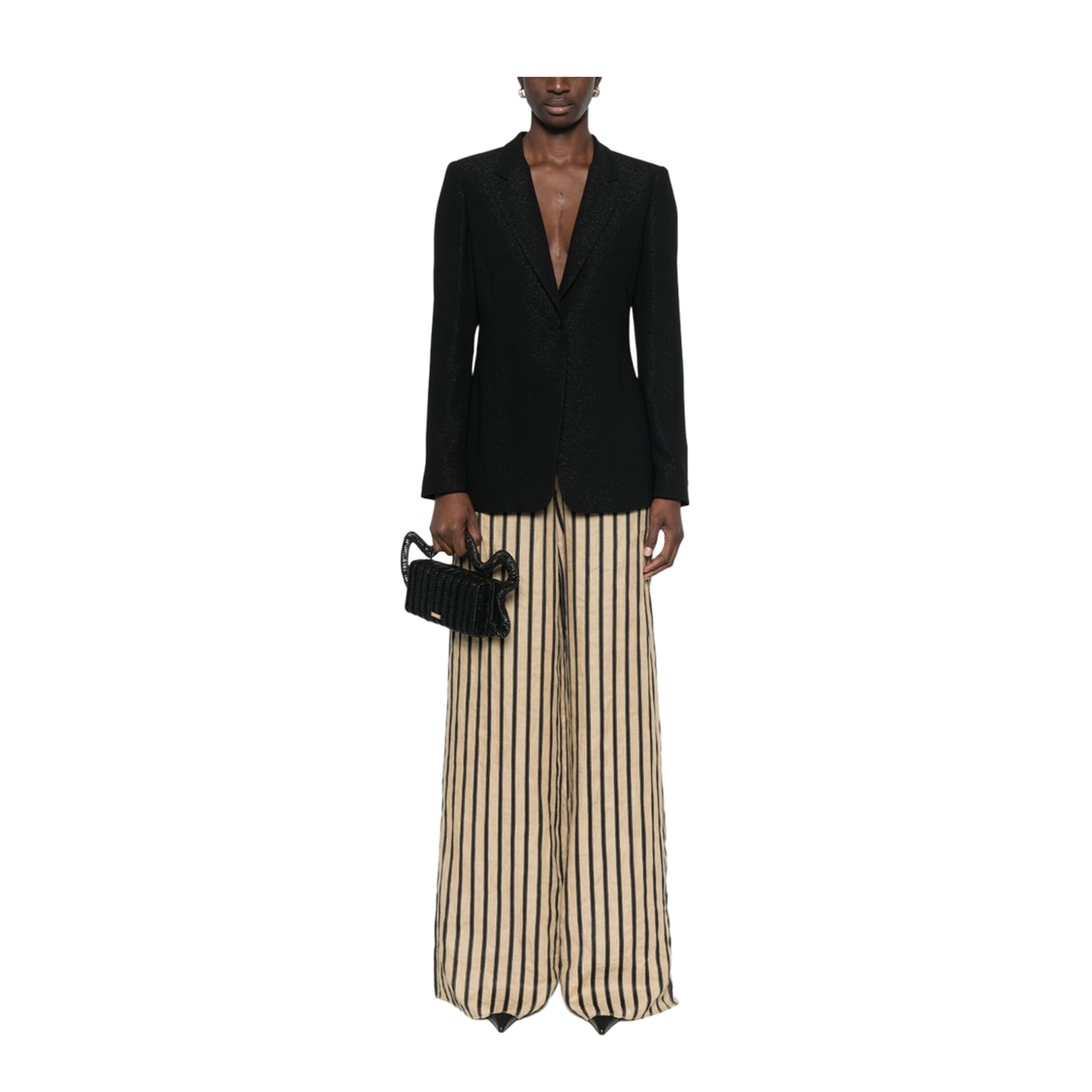 Black Front Button Jacket