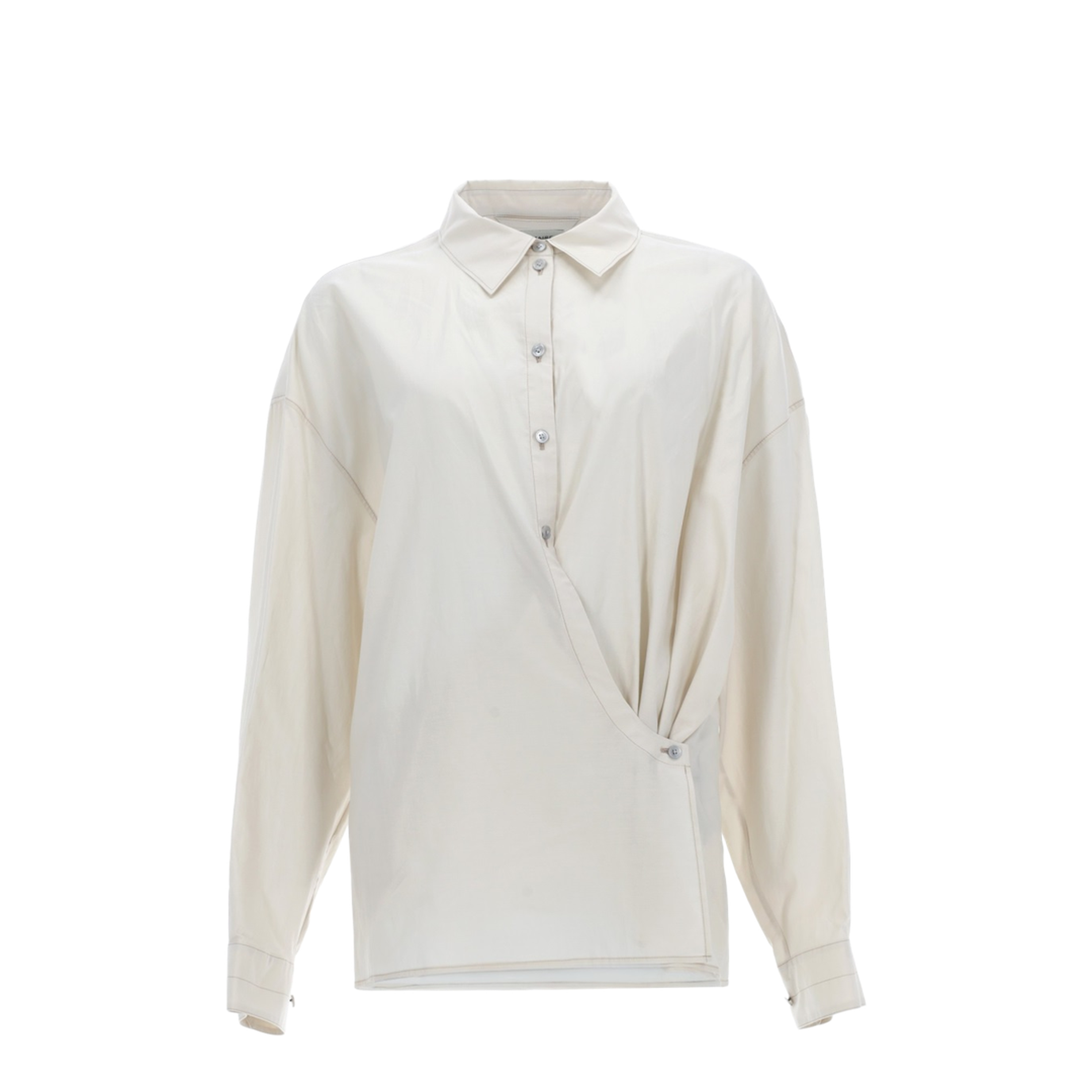 Straight Collar Twisted Shirt