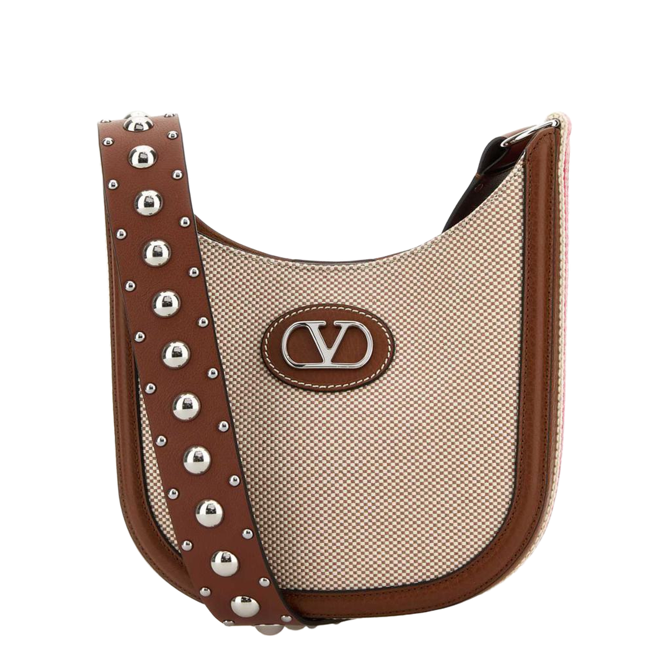 Two-Tone Canvas Vlogo Signature Crossbody Bag