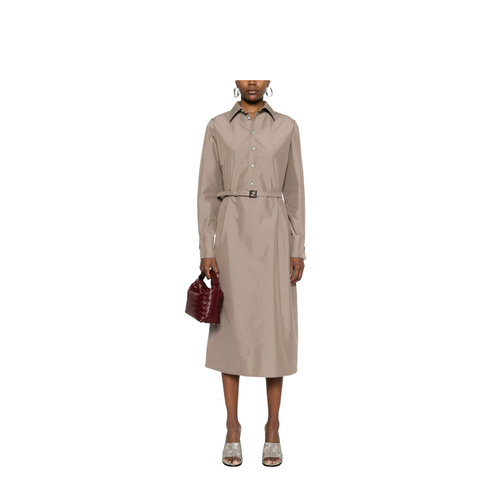 Cotton and Silk Blend Shirtdress