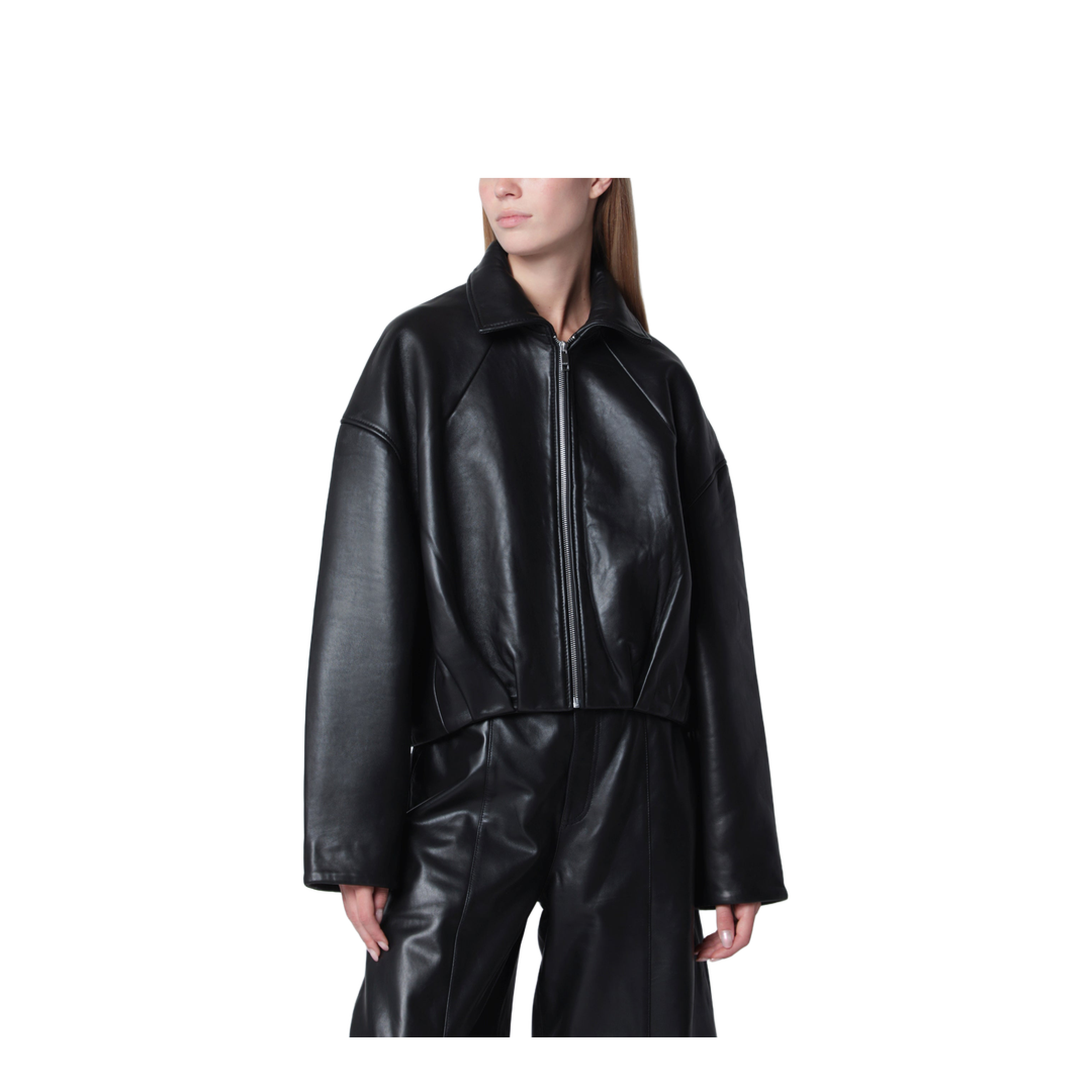 MAYFEYR - Rotate - Black Cropped Leather Jacket - 116544100BCR1585100