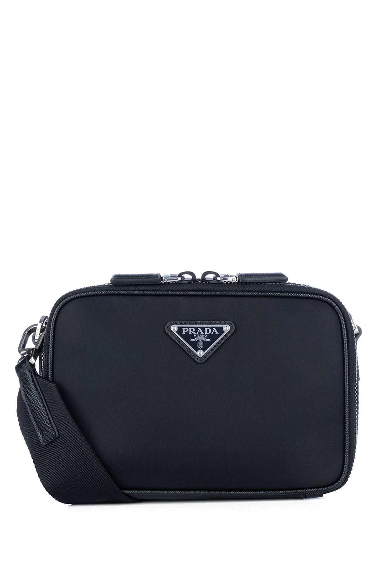 Leather and Nylon Crossbody Bags - Black