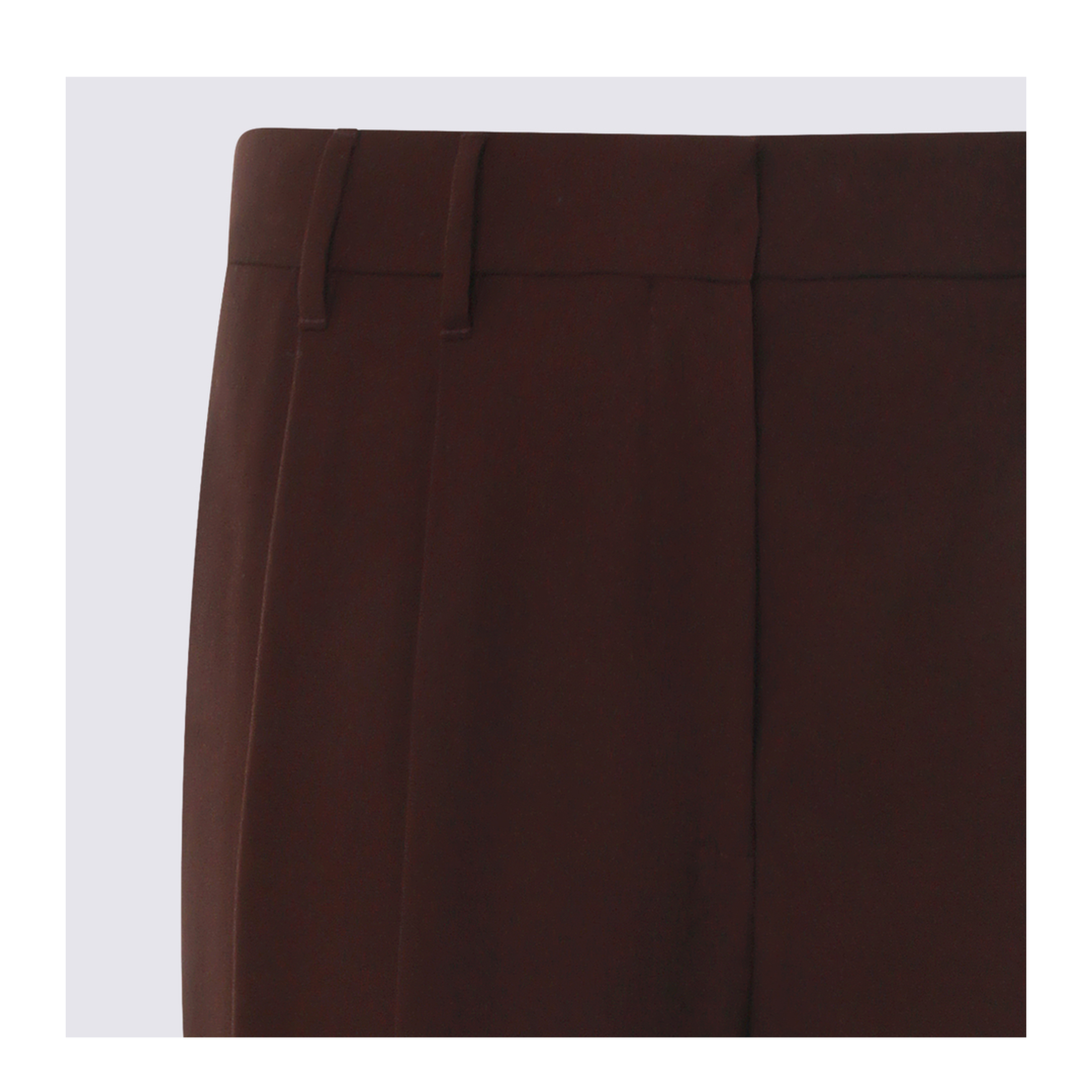 Wool Blend Trousers - Brown