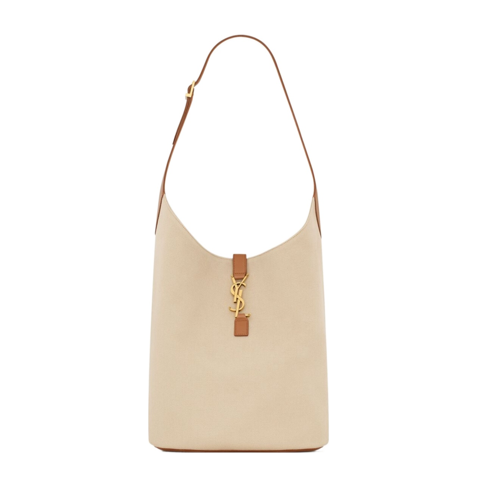 Hobo Bag in Canvas and Leather