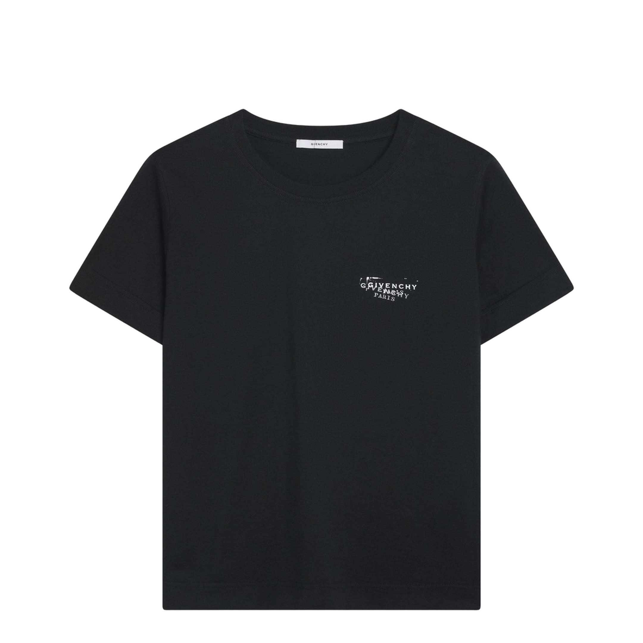 Black T-shirt with Stamp Print