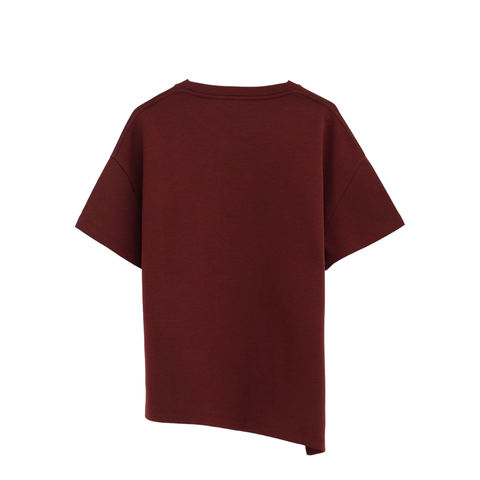 Asymmetric T-Shirt in Cotton Blend Red