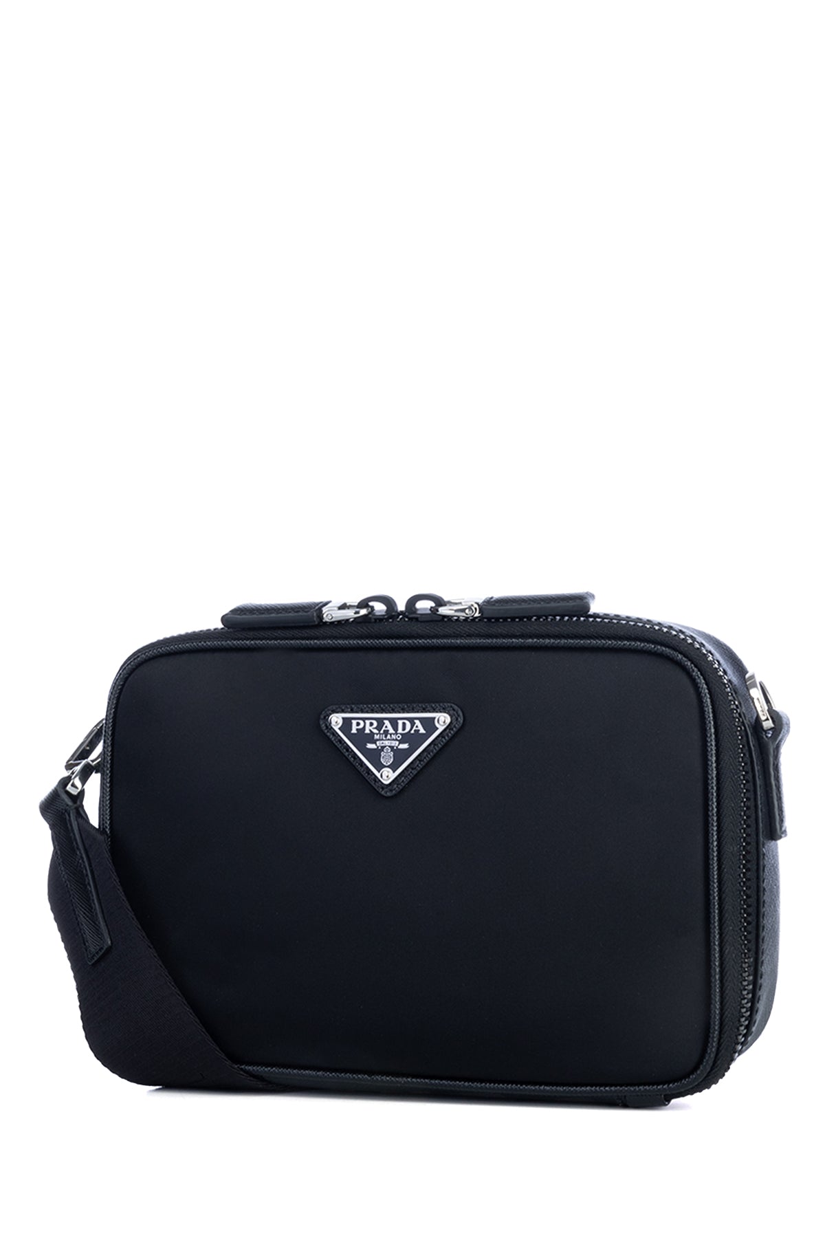 Leather and Nylon Crossbody Bags - Black