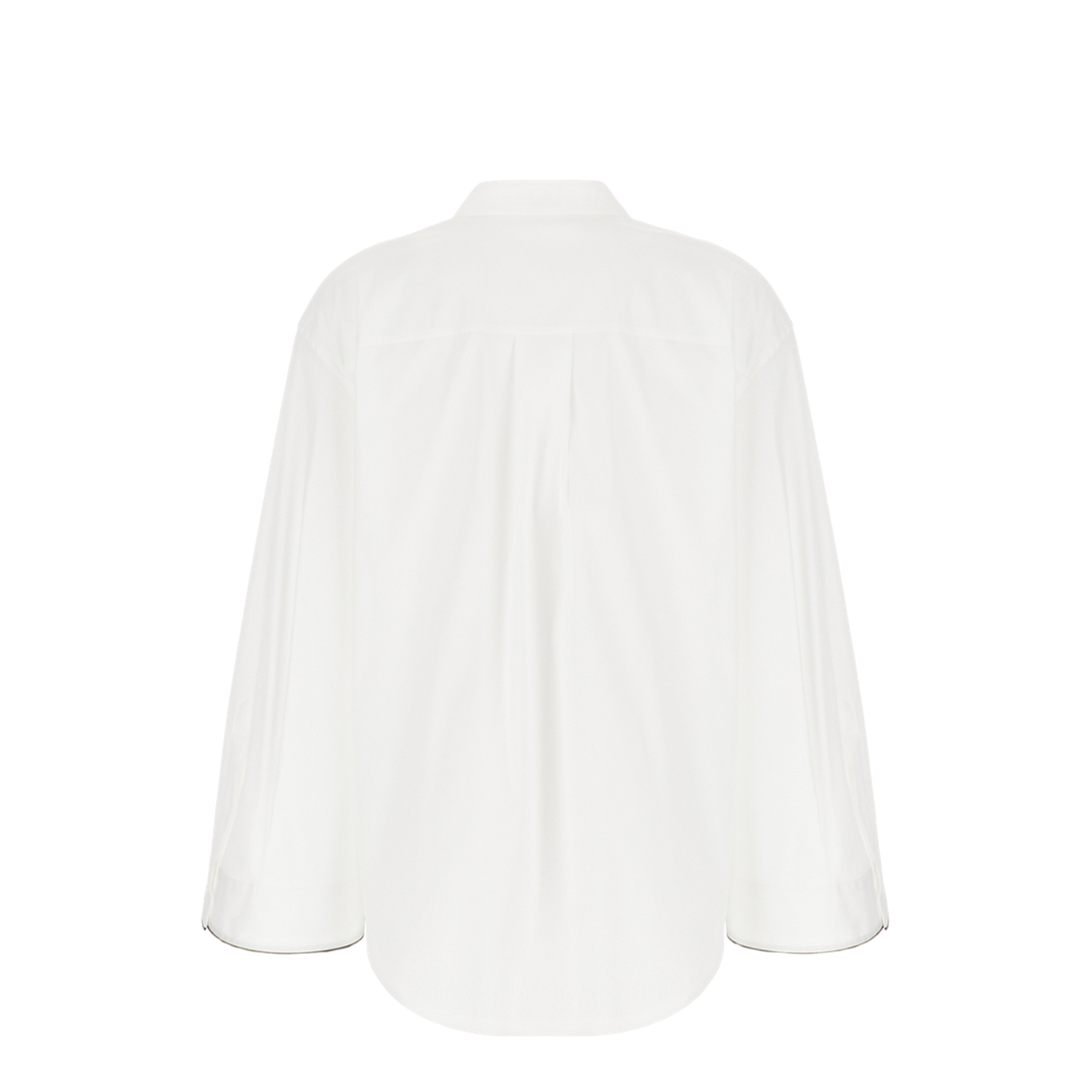 Shiny Cuff Detail Cotton Shirt