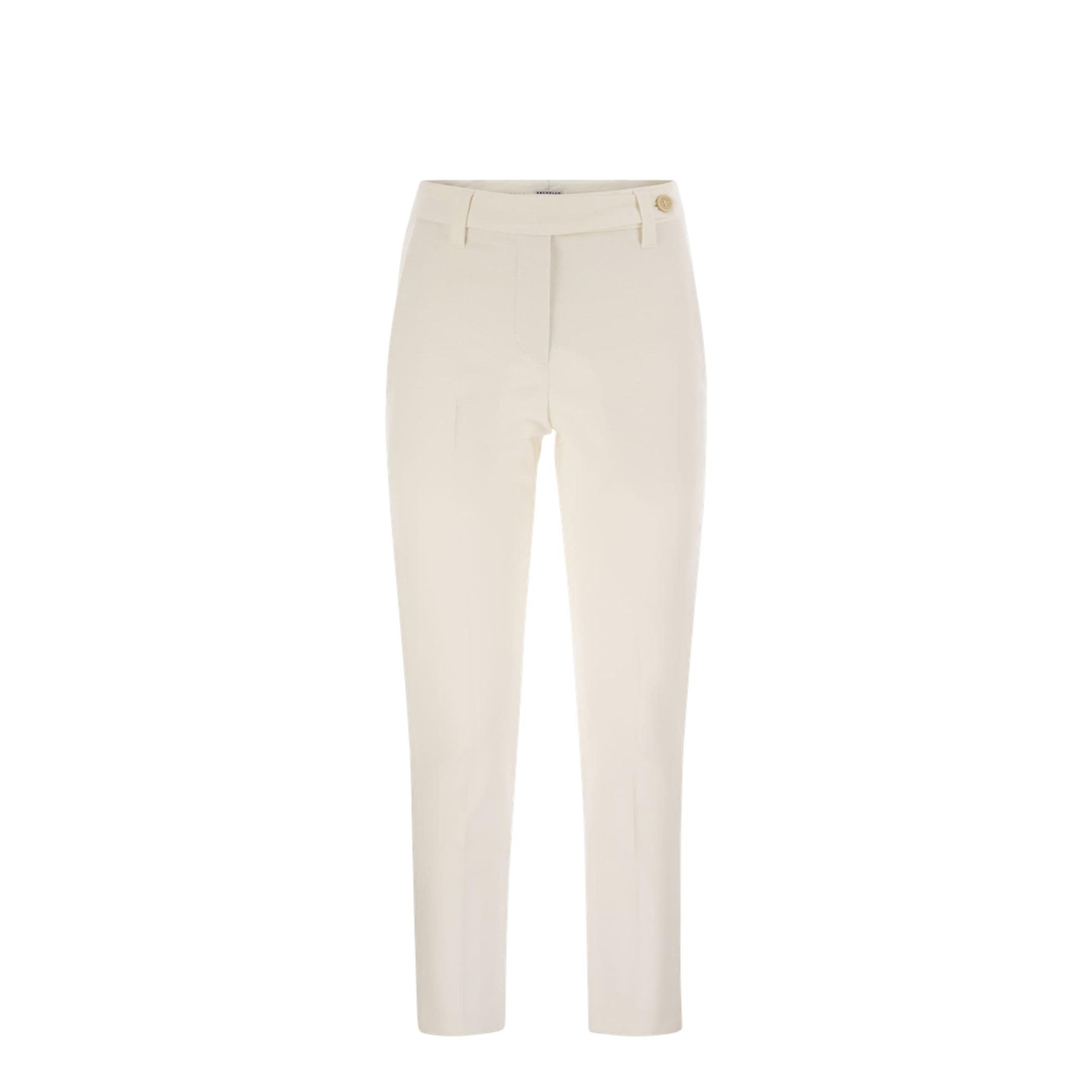 Cigarette Trousers Stretch Cotton