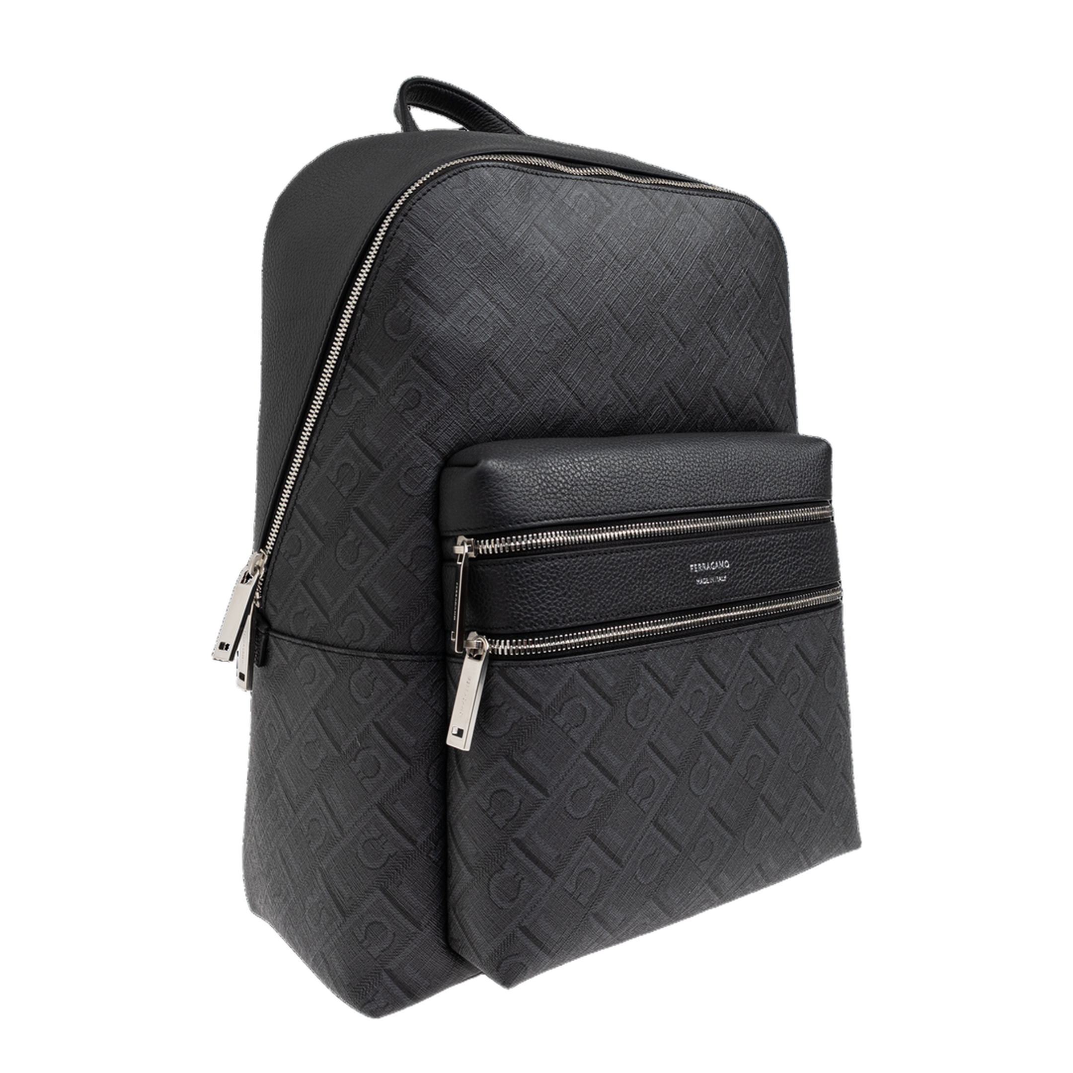 MAYFEYR - Ferragamo - Backpack With Monogram - 241366TRAVEMBBLO779699NEROGRI